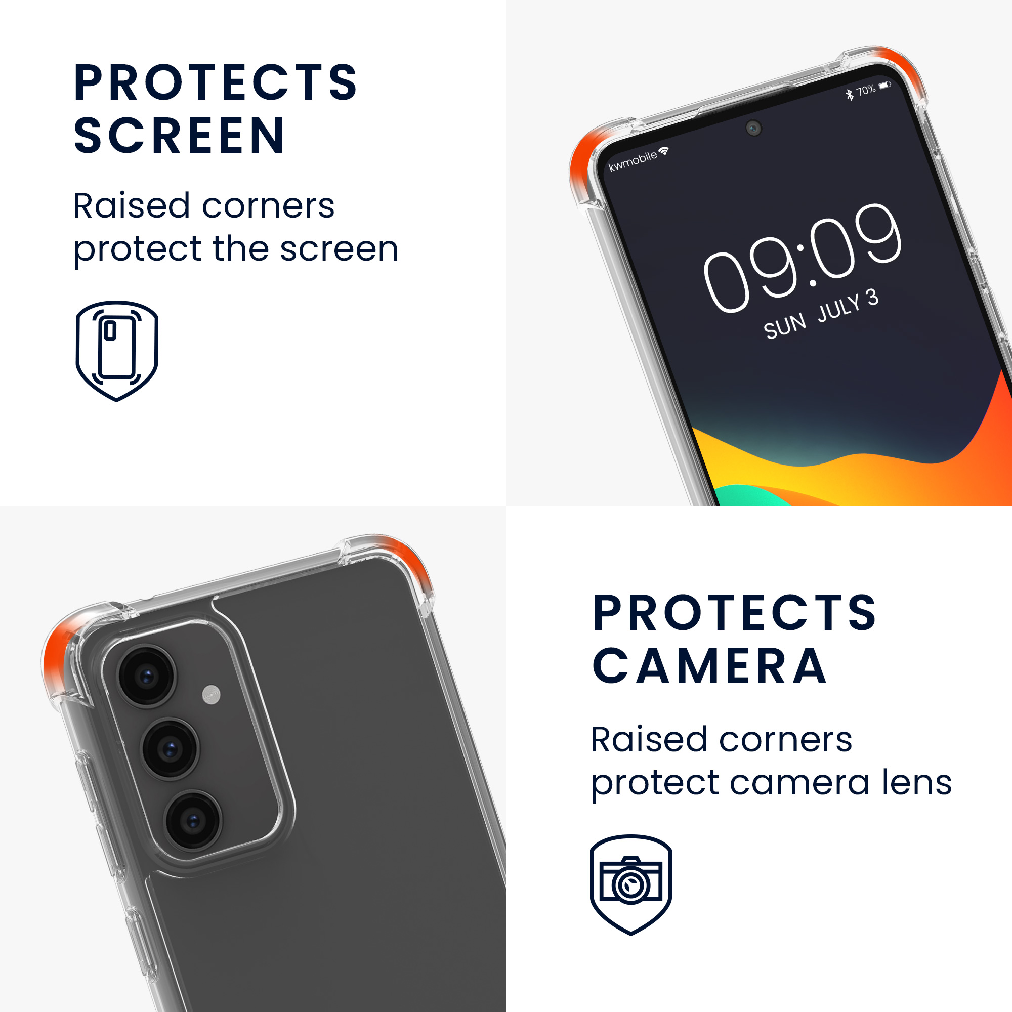 Crossbody kryt na mobil Galaxy S23 FE kwmobile černá / transparentní