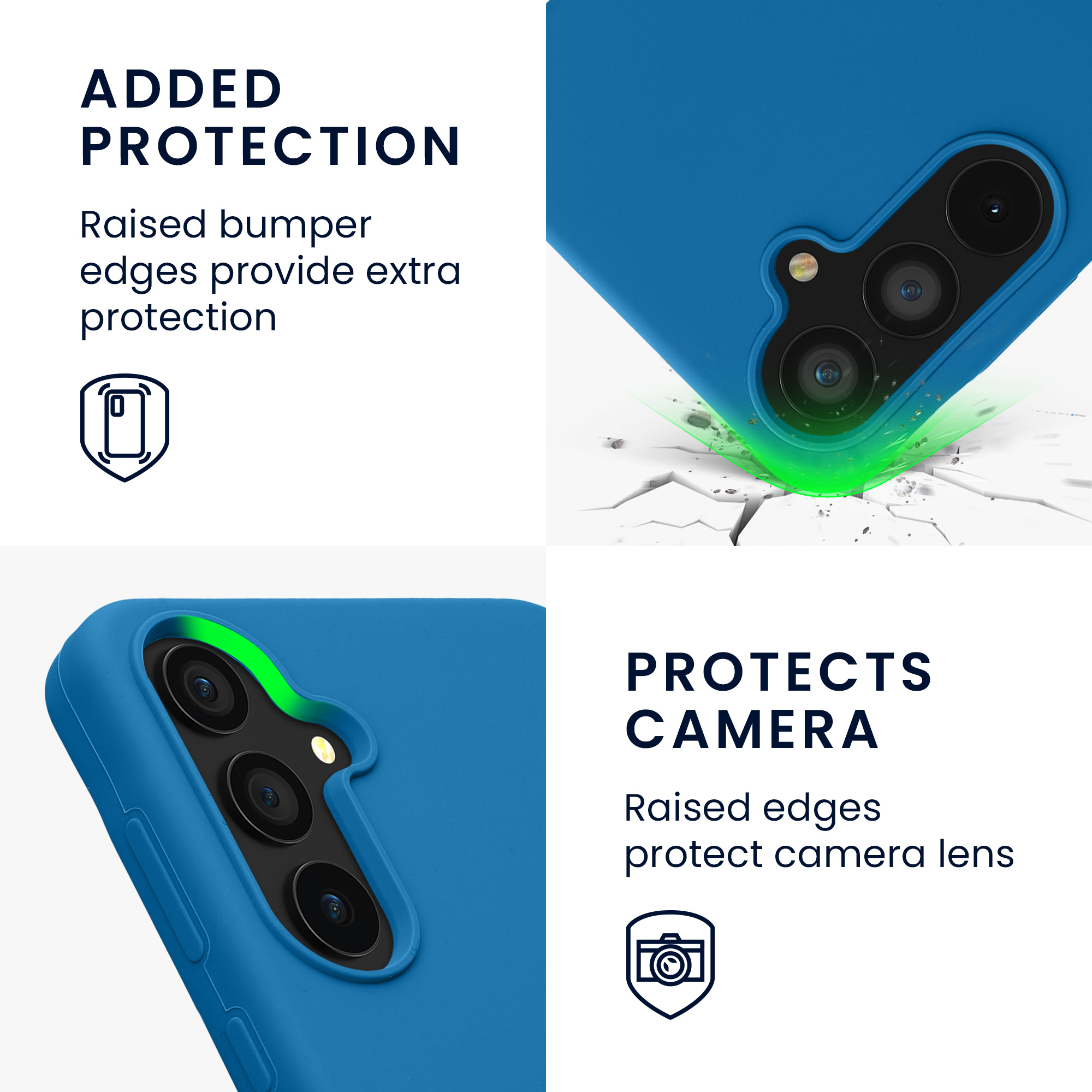 Kryt na mobil Samsung Galaxy A55 5G kwmobile TPU Modrý útes