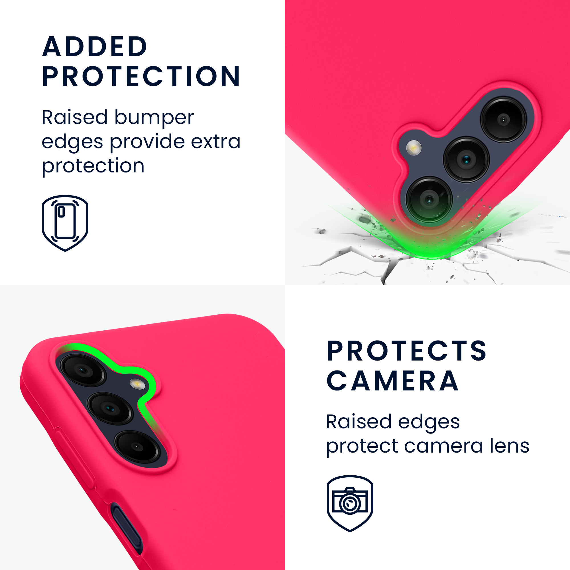 Kryt na mobil Samsung Galaxy A15 5G kwmobile TPU Neonová růžová