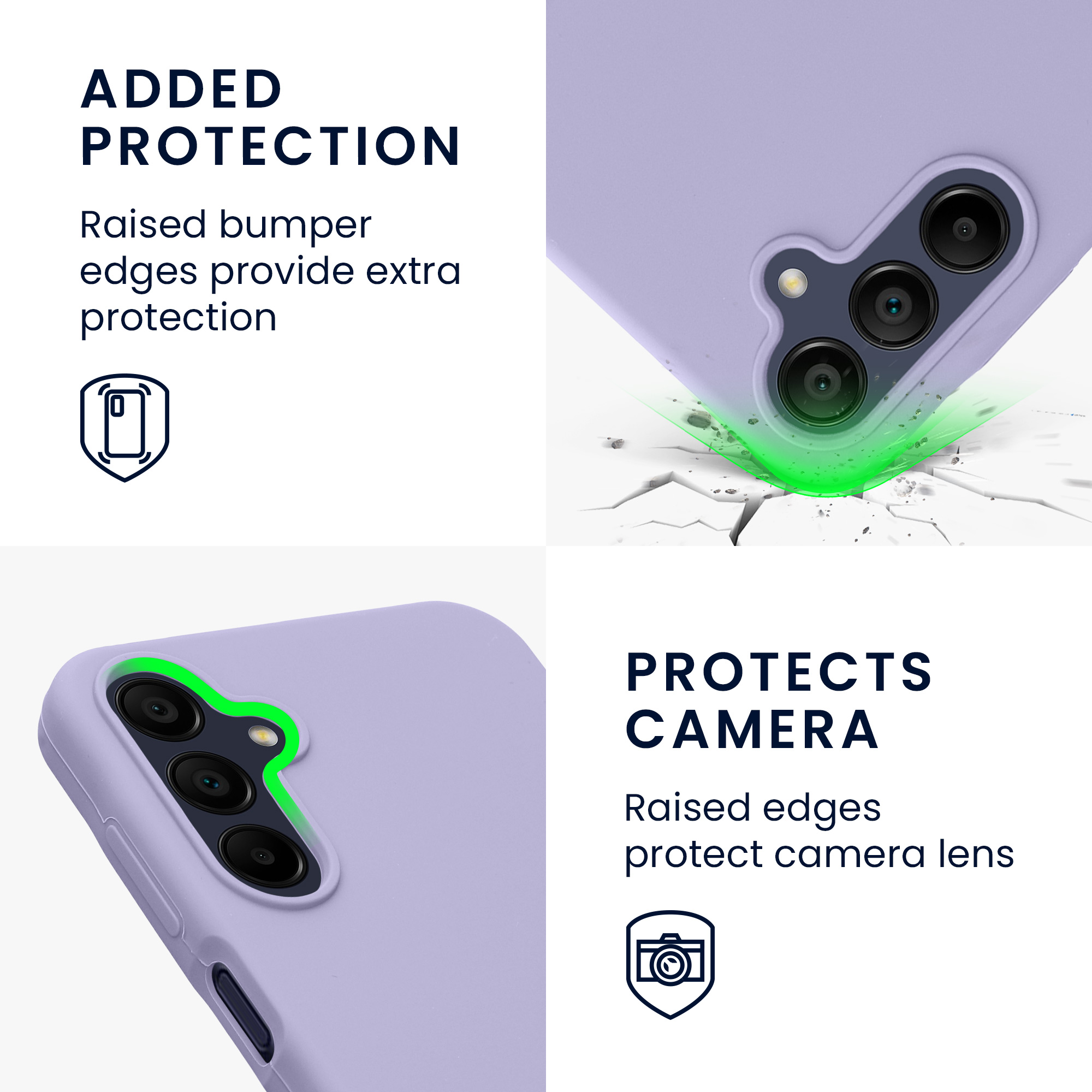 Pouzdro pro Samsung Galaxy A15 5G kwmobile silikonové - levandulová
