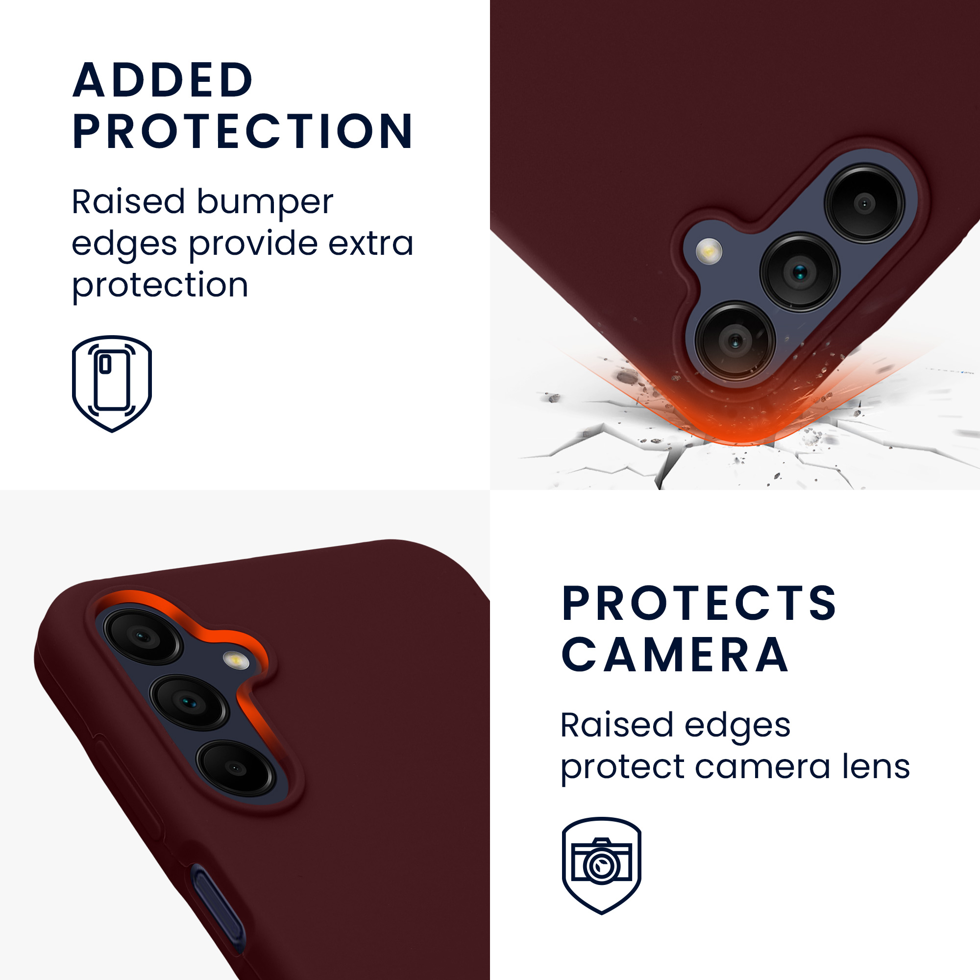 Kryt na mobil Samsung Galaxy A15 5G kwmobile TPU Bordeaux fialová