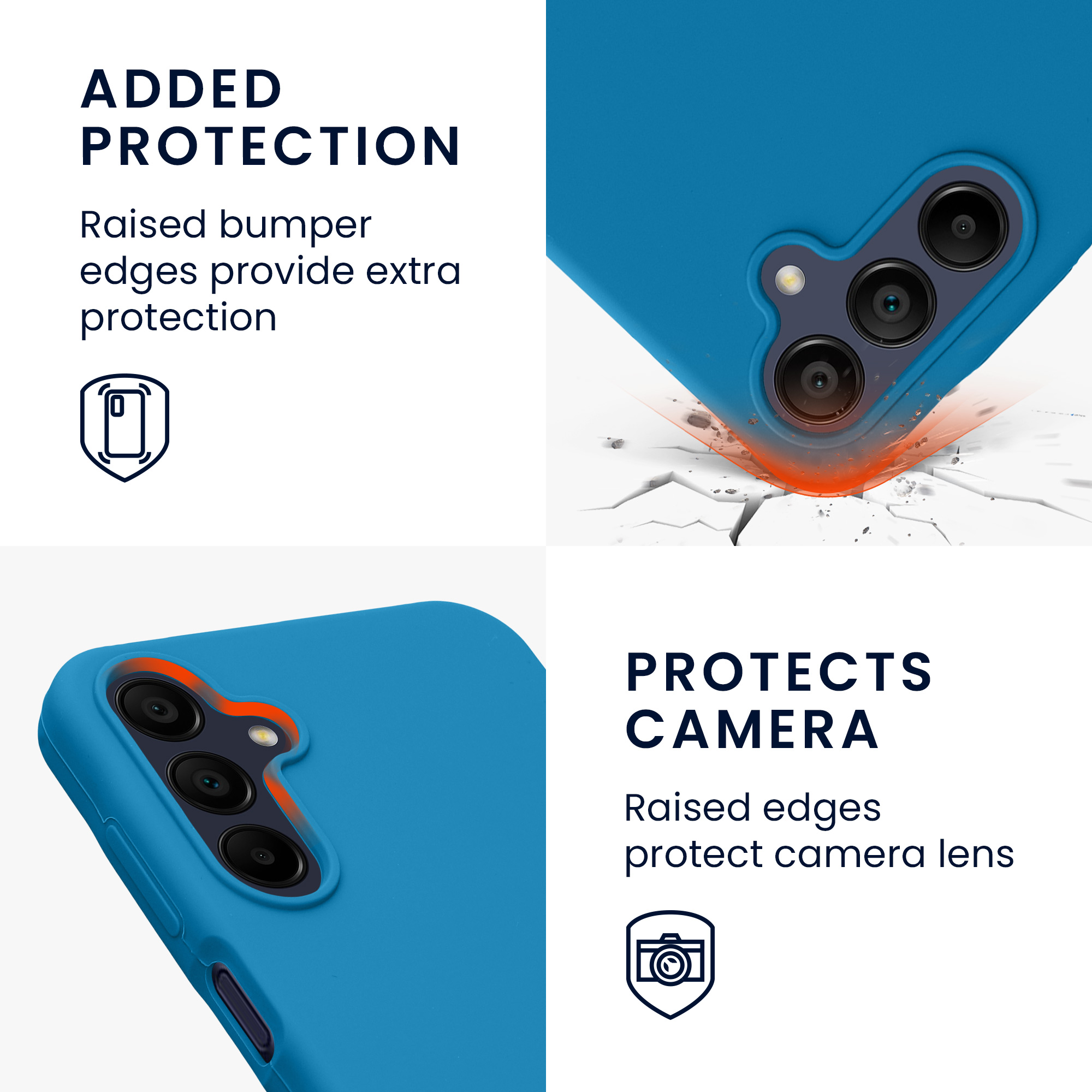 Kryt na mobil Samsung Galaxy A15 5G kwmobile TPU Karibská modrá