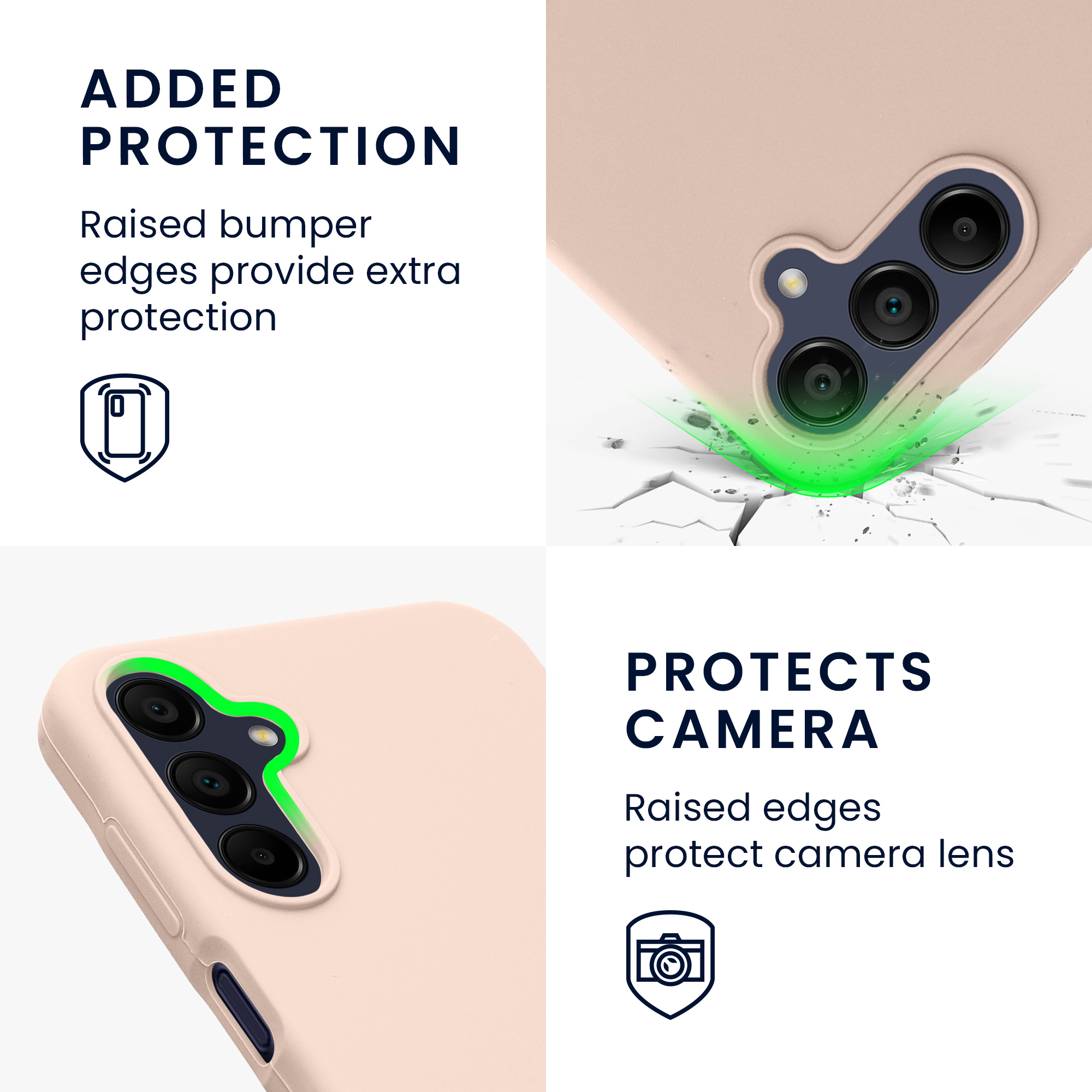Pouzdro pro Samsung Galaxy A15 5G kwmobile silikonové - kokosová