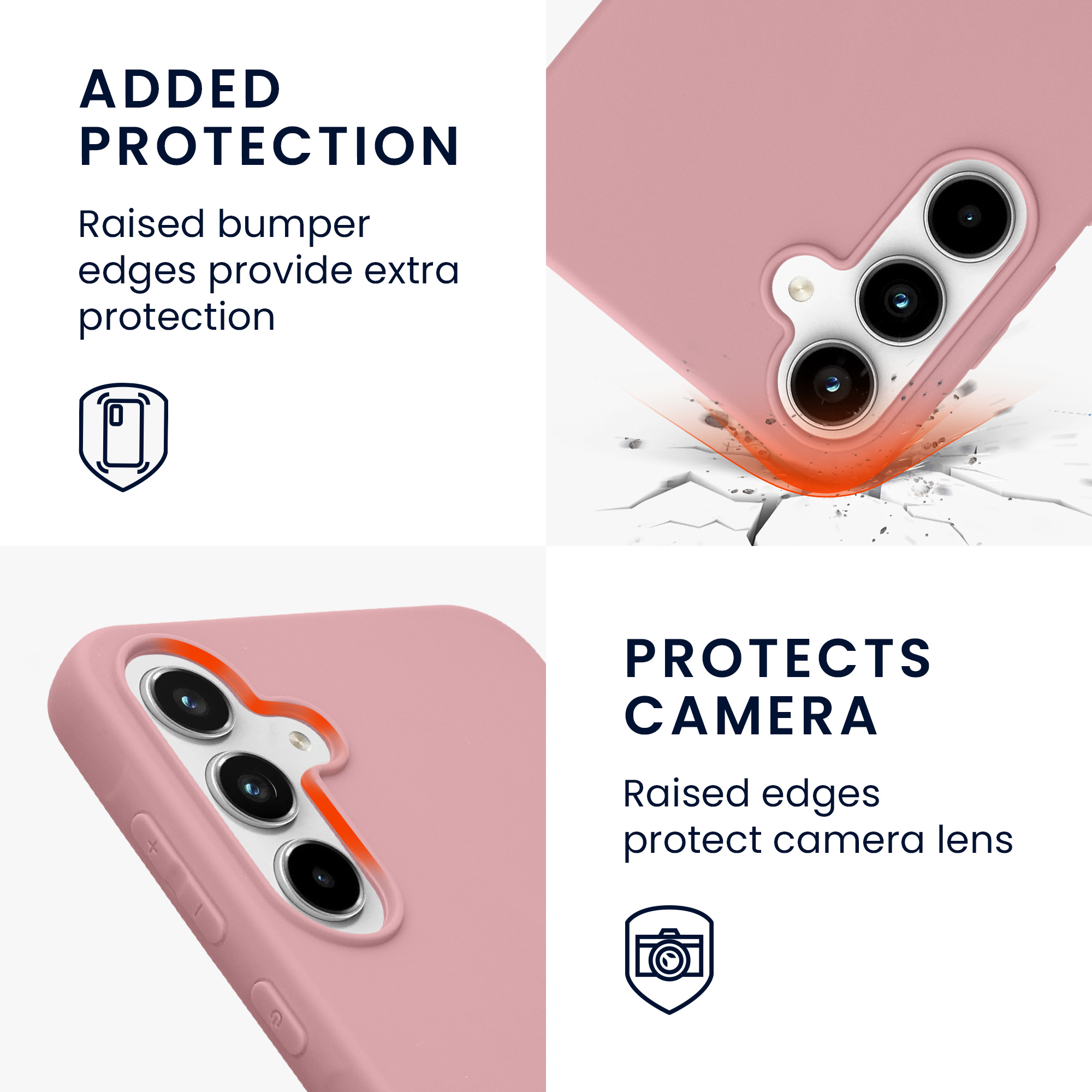 Kryt na mobil Samsung Galaxy A55 5G kwmobile TPU Starorůžová