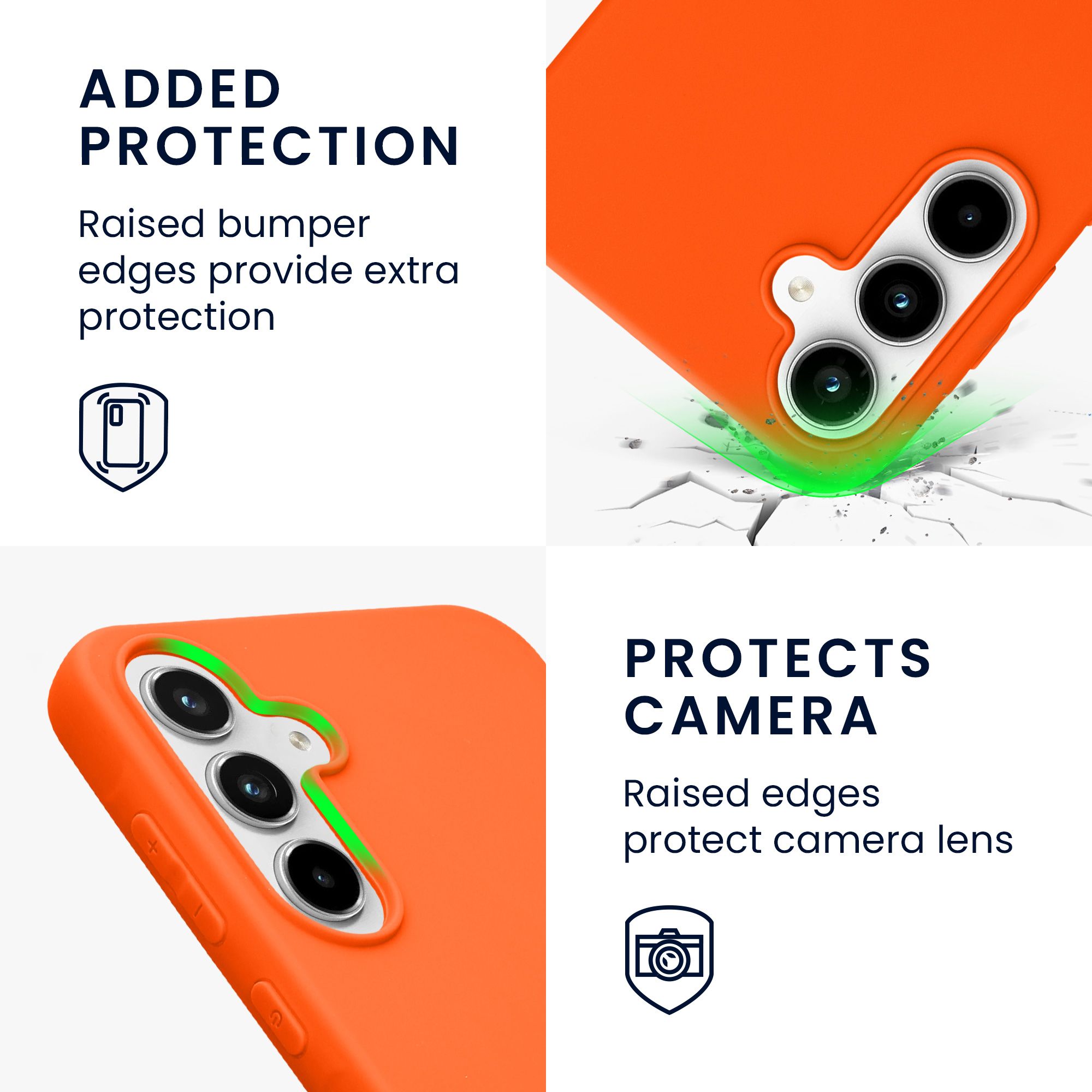 Kryt na mobil Samsung Galaxy A55 5G kwmobile TPU Neonová oranžová