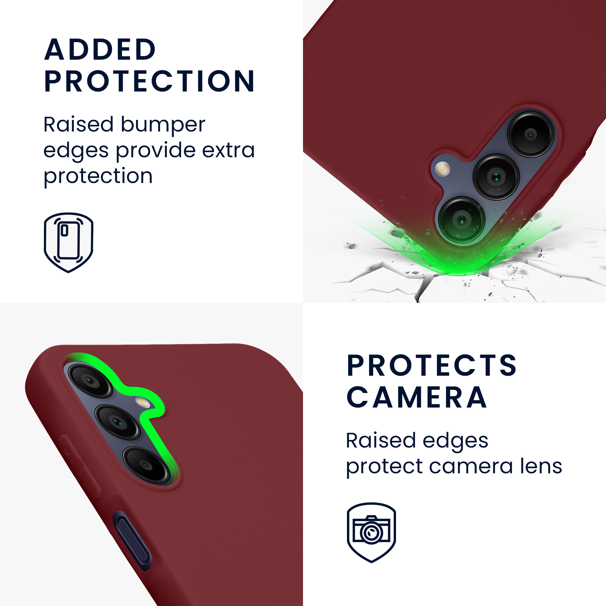 Kryt na mobil Samsung Galaxy A15 5G kwmobile TPU Bordeaux fialová