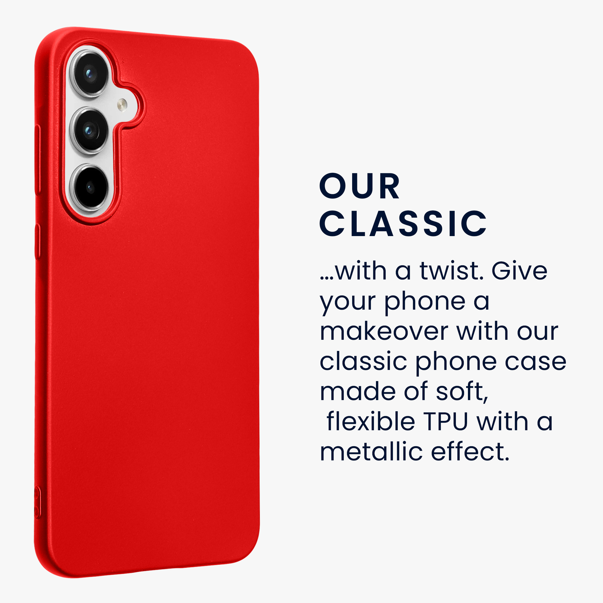 Kryt na mobil Samsung Galaxy A55 5G kwmobile TPU metalický Metalická tmavě červená
