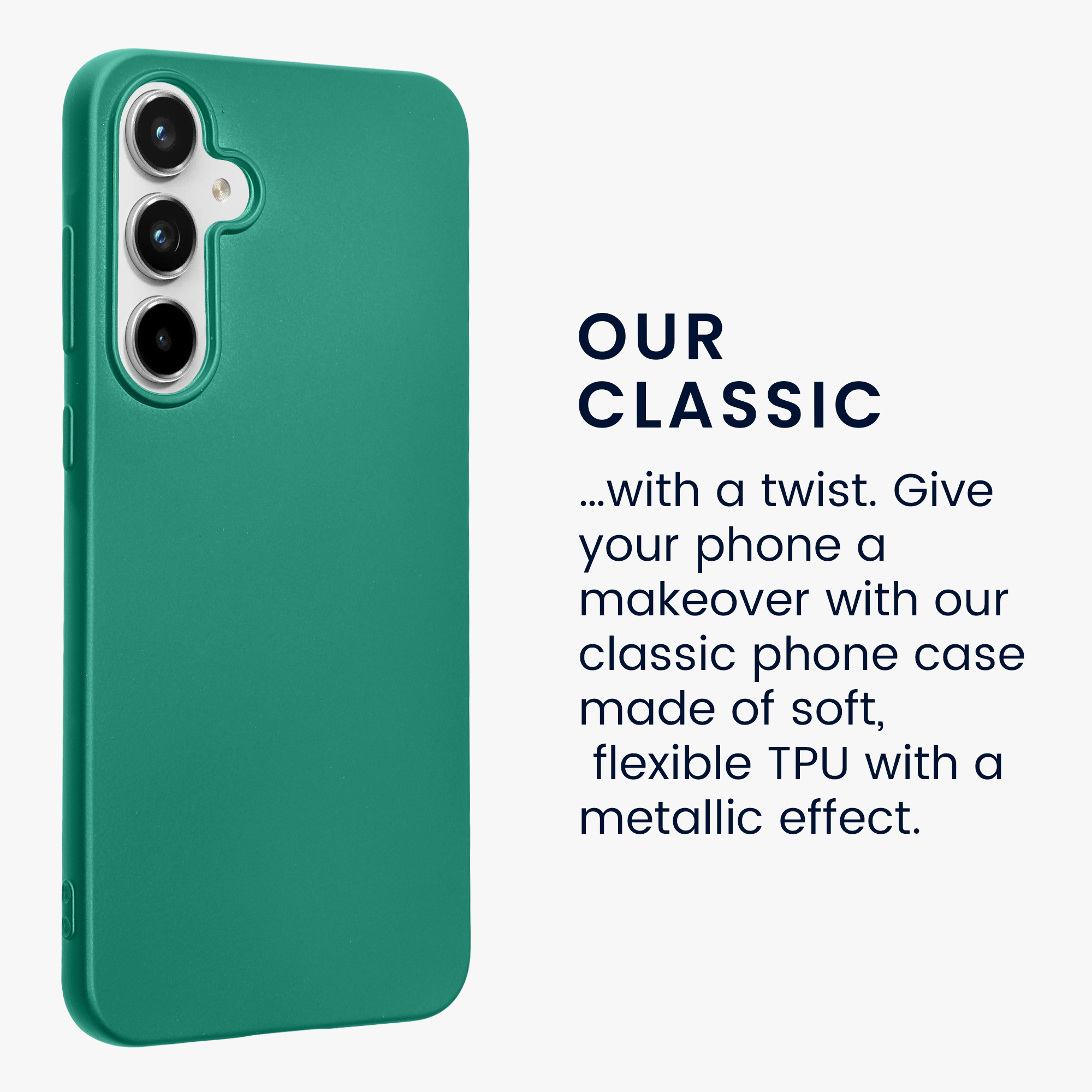 Kryt na mobil Samsung Galaxy A55 5G kwmobile TPU metalický Tmavě metalická zelená