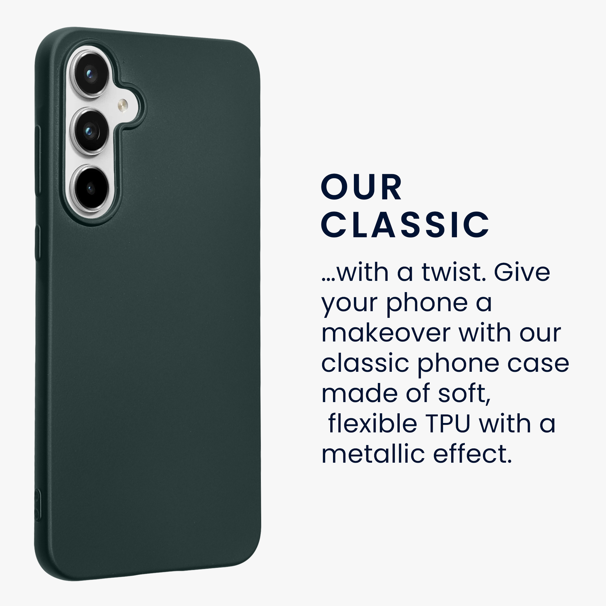 Pouzdro pro Samsung Galaxy A55 5G kwmobile tenké metalické silikonové - metalická petrolejová
