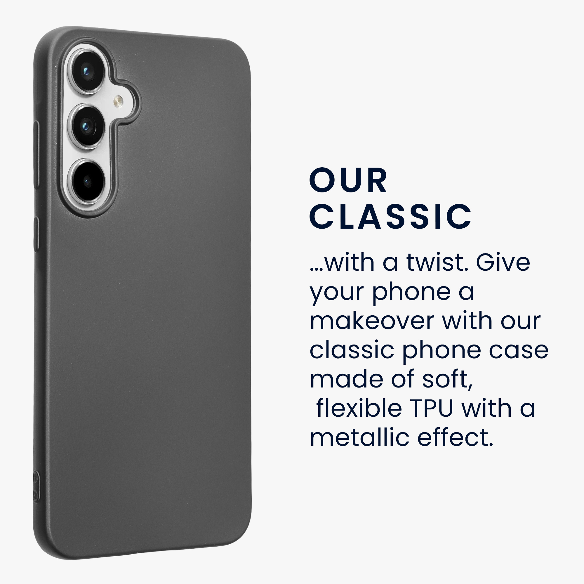 Kryt na mobil Samsung Galaxy A55 5G kwmobile TPU metalický Metalická šedá