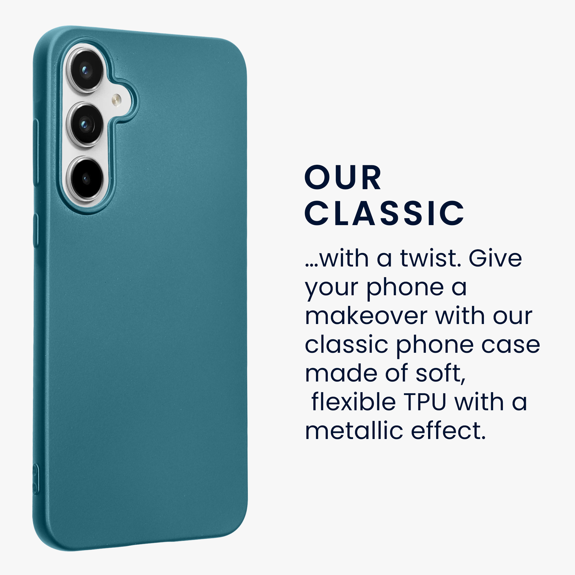 Kryt na mobil Samsung Galaxy A55 5G kwmobile TPU metalický Metalická karibská modrá