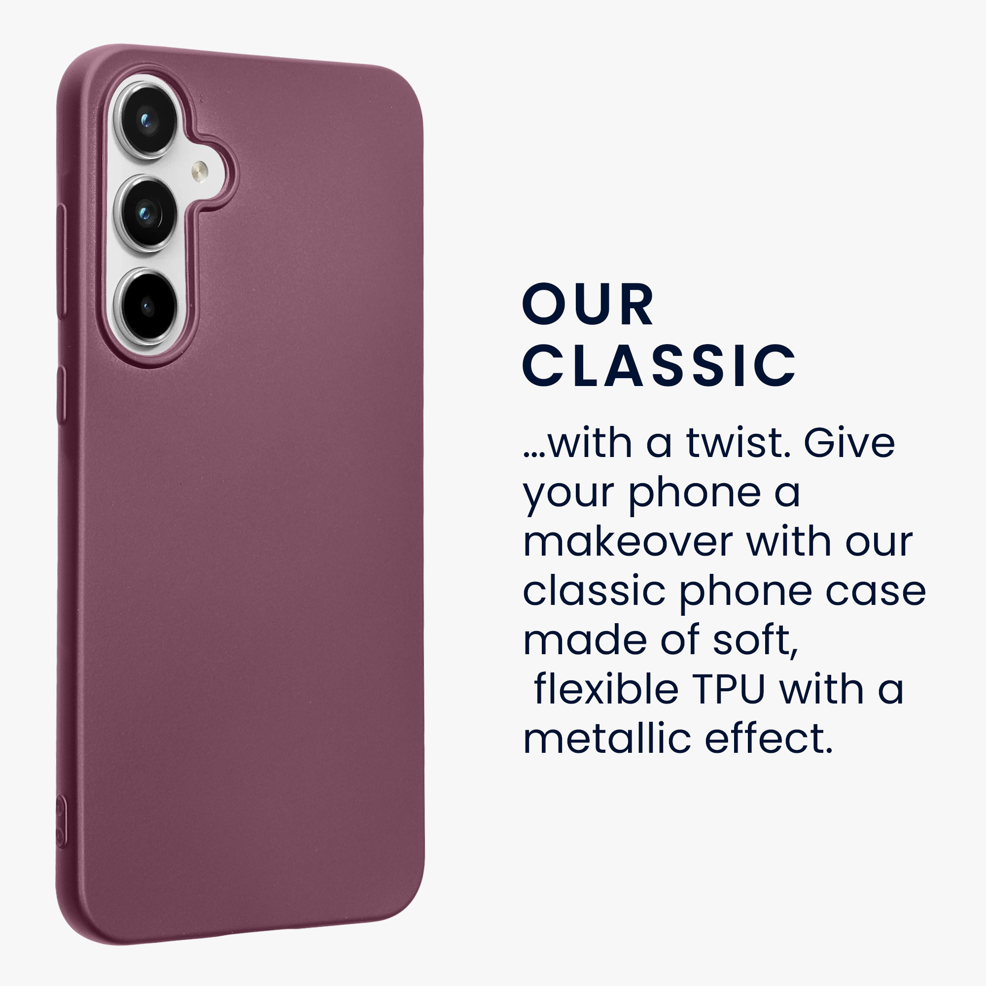 Kryt na mobil Samsung Galaxy A55 5G kwmobile TPU metalický Metalická levandulová
