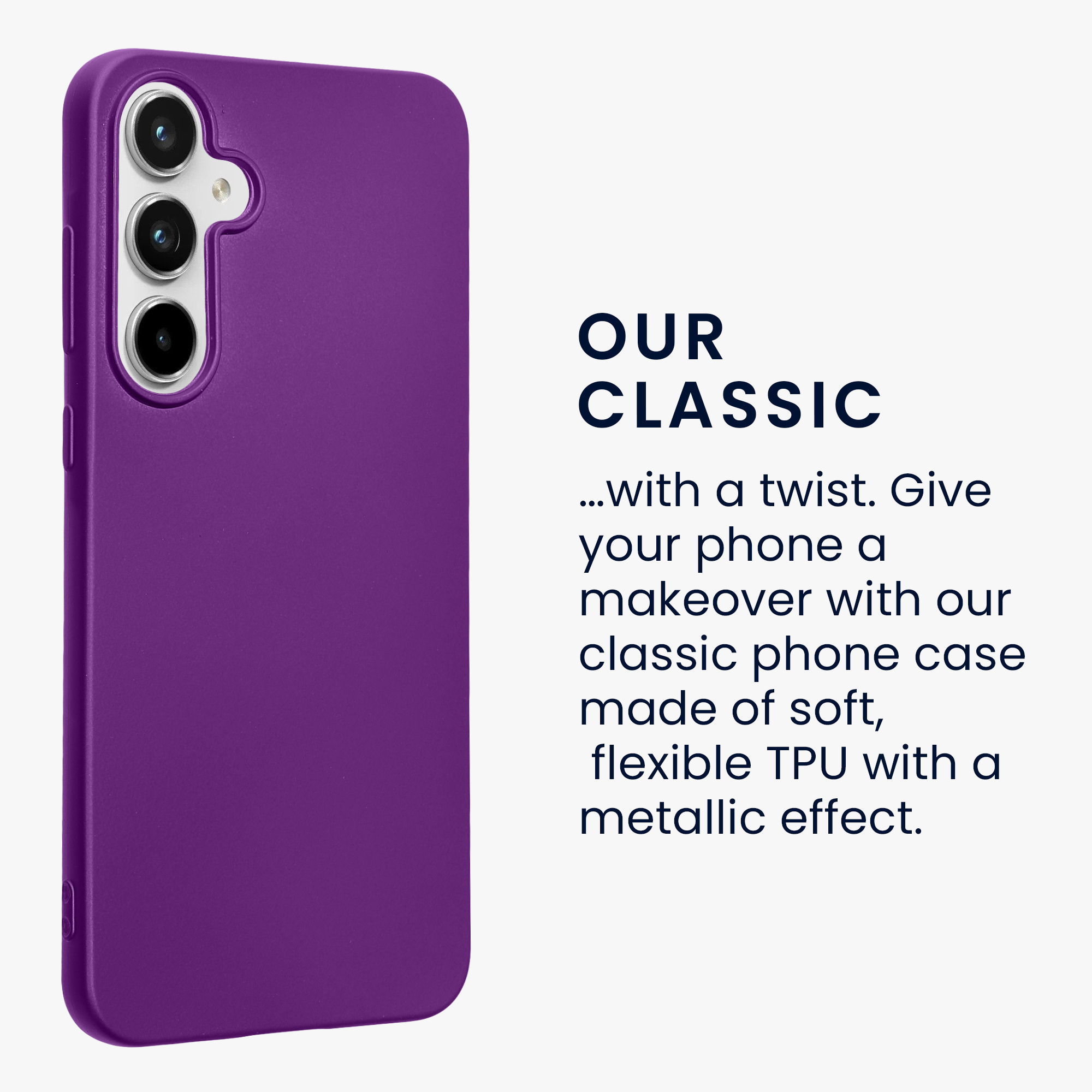 Kryt na mobil Samsung Galaxy A55 5G kwmobile TPU metalický Metalická fialová