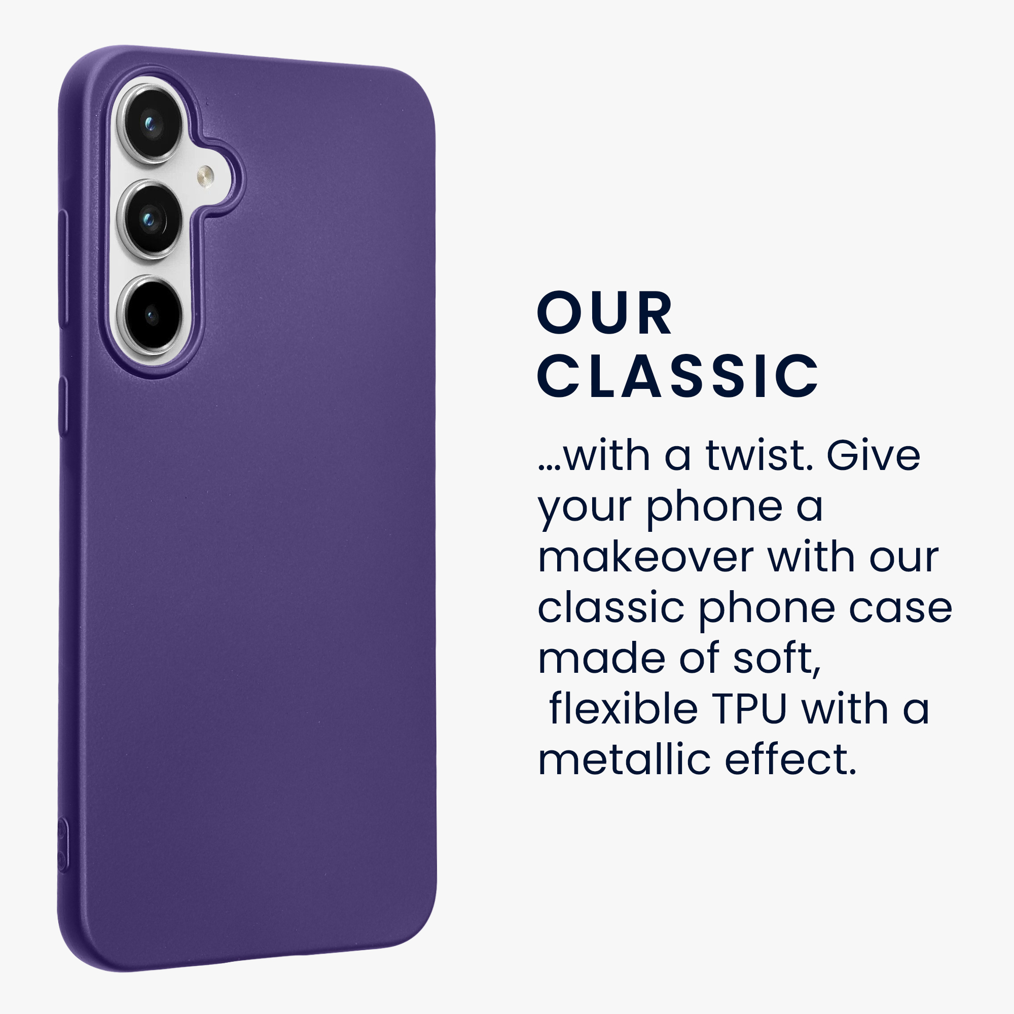 Kryt na mobil Samsung Galaxy A55 5G kwmobile TPU metalický Metalická modrá fialová
