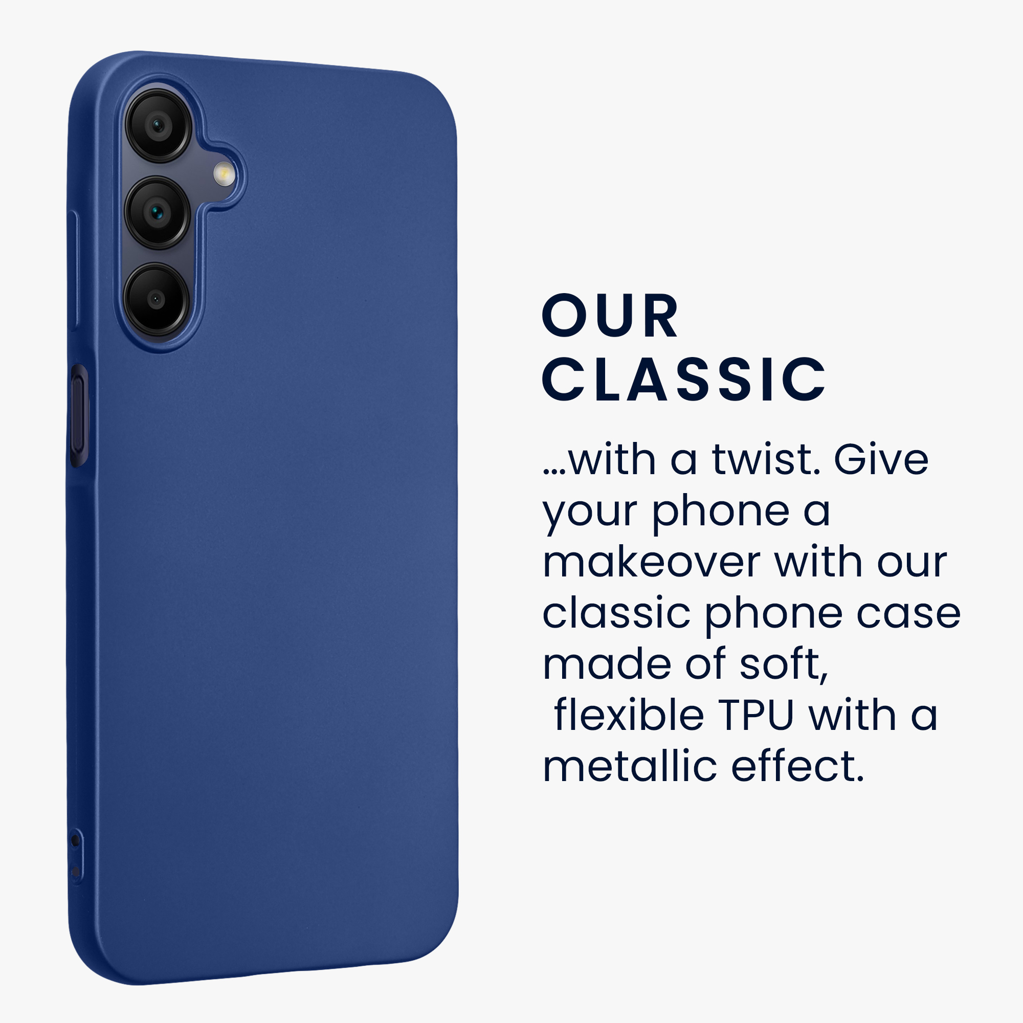 Kryt na mobil Samsung Galaxy A15 5G kwmobile TPU metalický Metalická modrá