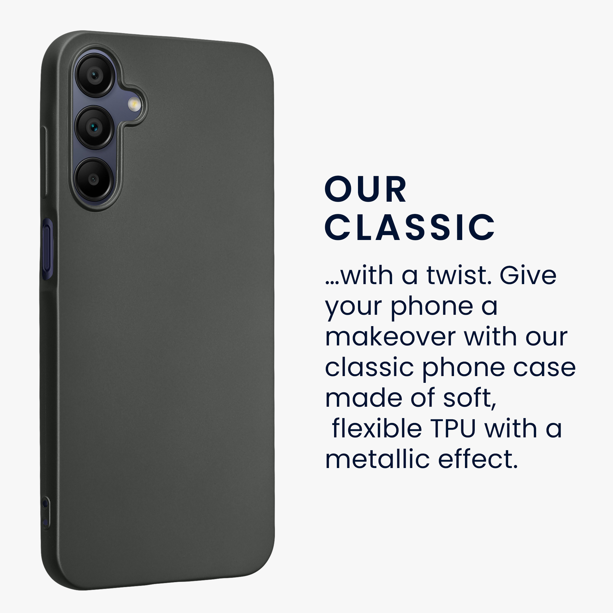 Kryt na mobil Samsung Galaxy A15 5G kwmobile TPU metalický Metalická šedá