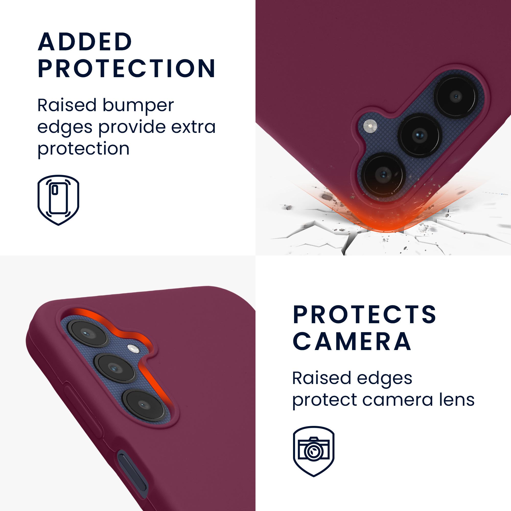 Kryt na mobil Samsung Galaxy A25 kwmobile TPU Bordeaux fialová