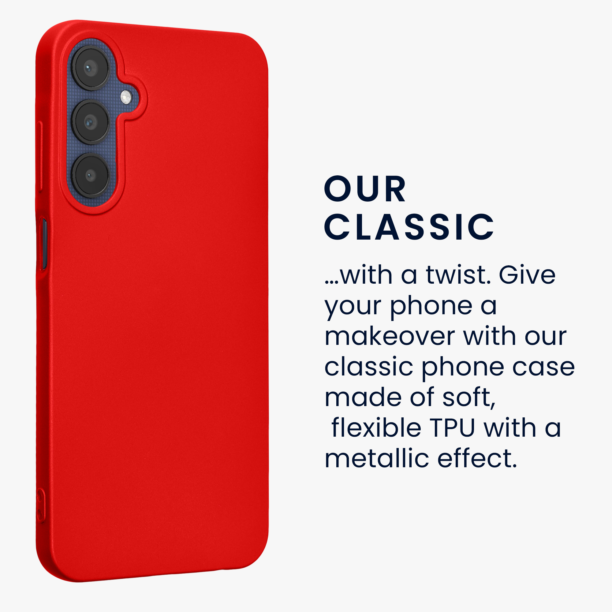 Kryt na mobil Samsung Galaxy A25 kwmobile TPU metalický Metalická tmavě červená