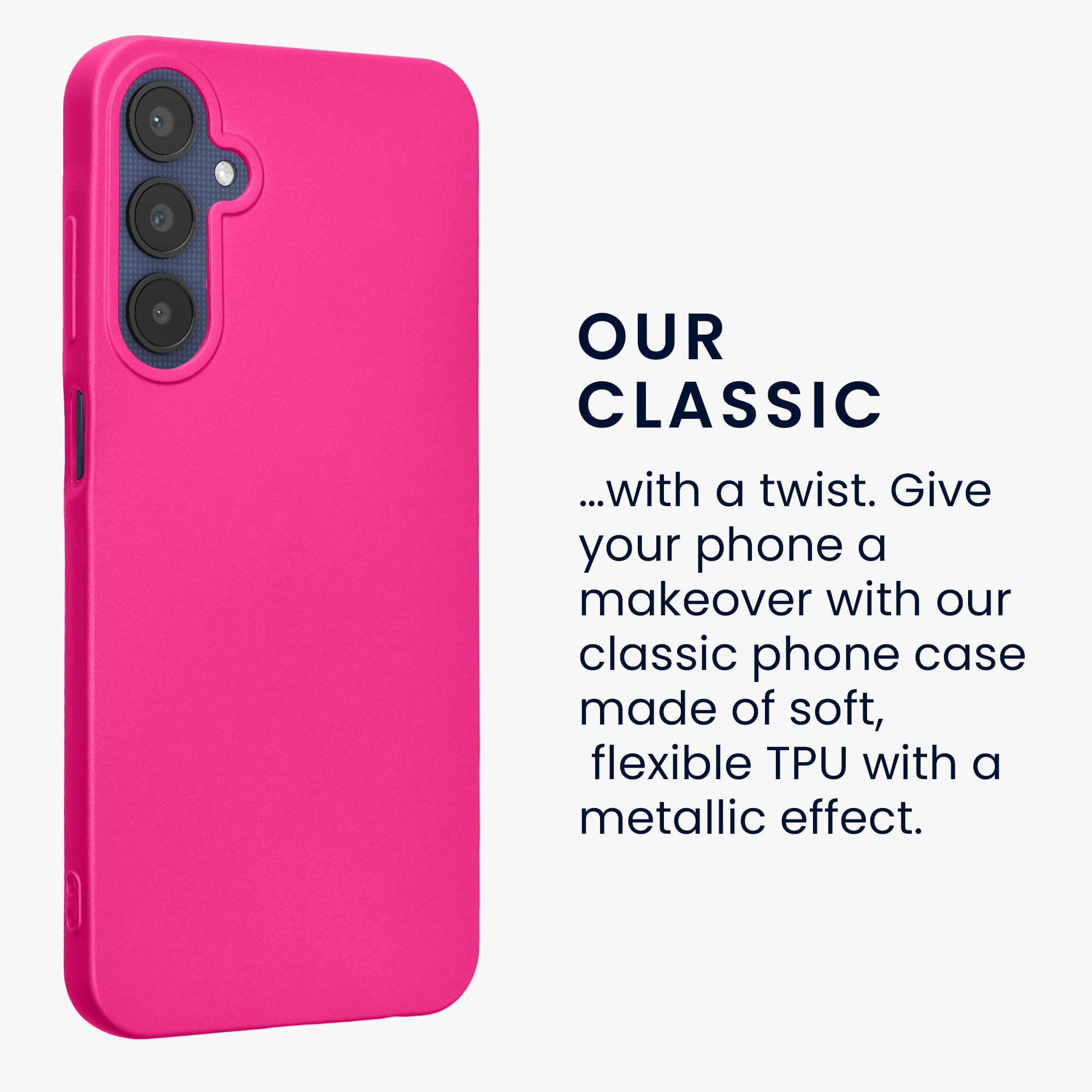 Pouzdro pro Samsung Galaxy A25 kwmobile tenké metalické silikonové - metalická růžová