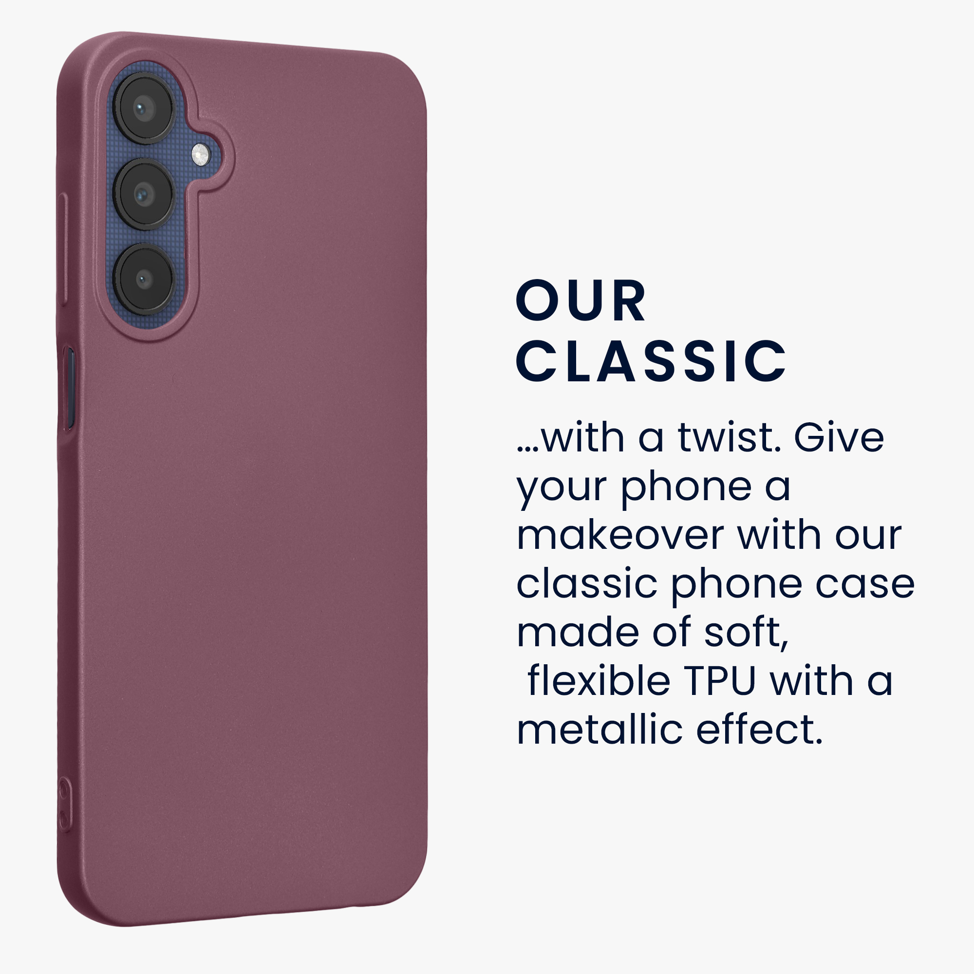 Kryt na mobil Samsung Galaxy A25 kwmobile TPU metalický Metalická levandulová