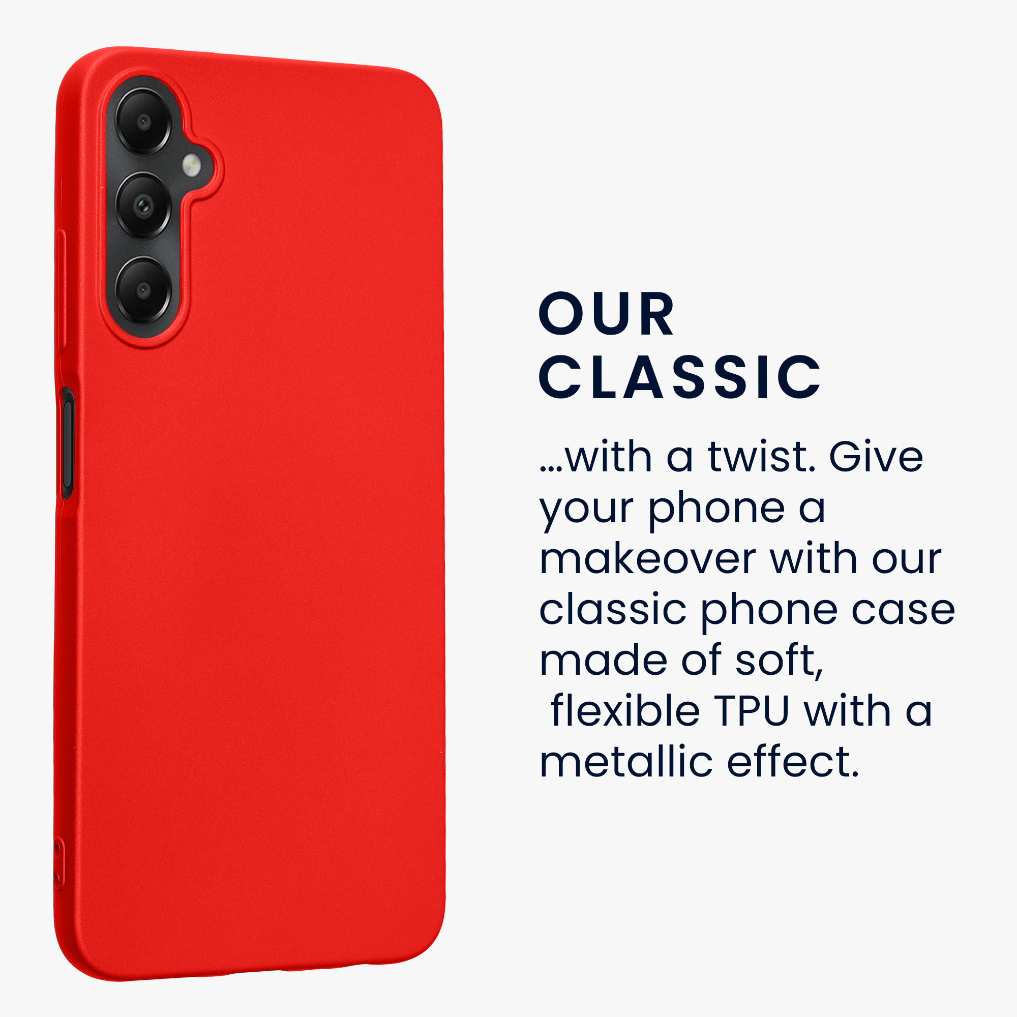 Kryt na mobil Samsung Galaxy A05s kwmobile metalicky tmavě červený