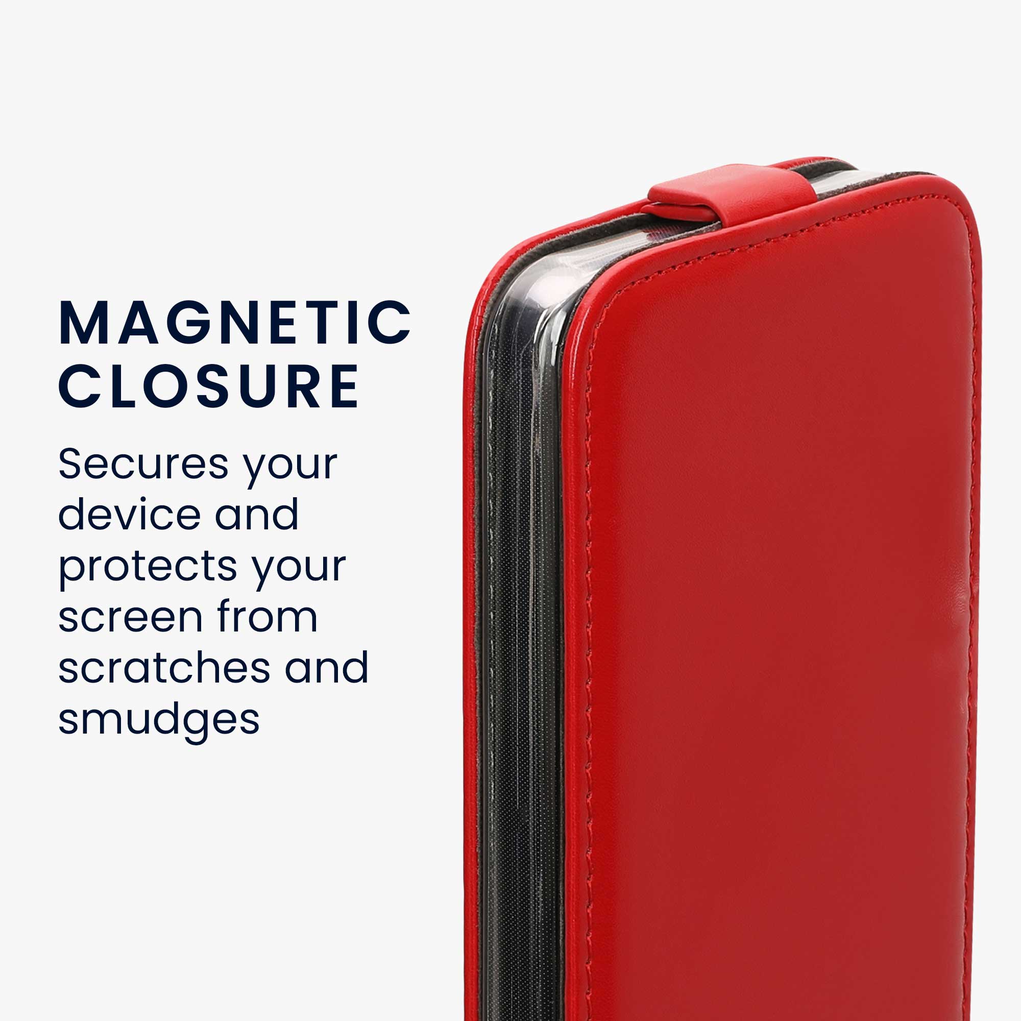 Flip pouzdro Samsung Galaxy A55 5G kwmobile PU kůže vertikální s magnetem Tmavě červená