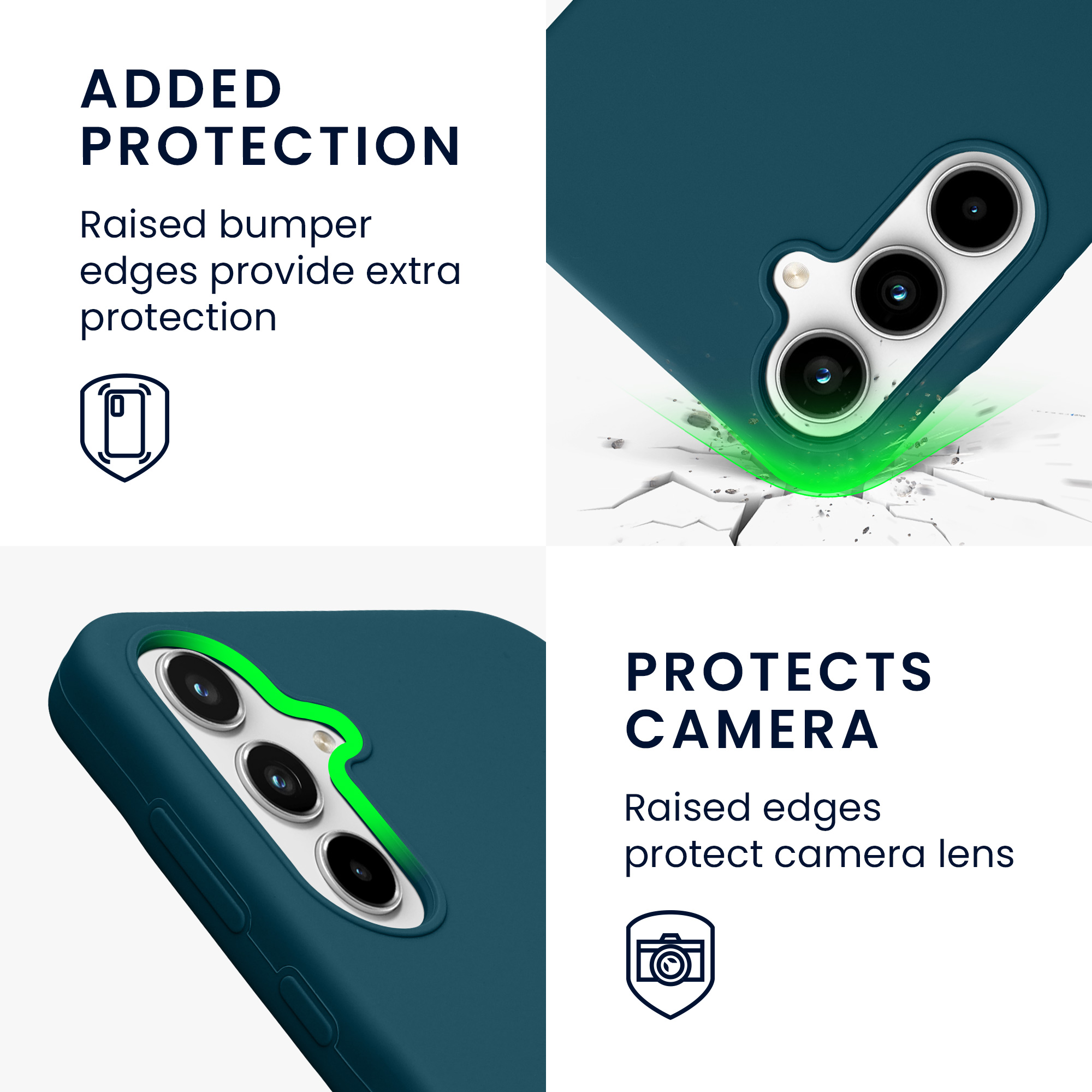 Kryt na mobil Samsung Galaxy A35 kwmobile TPU matně petrolejový