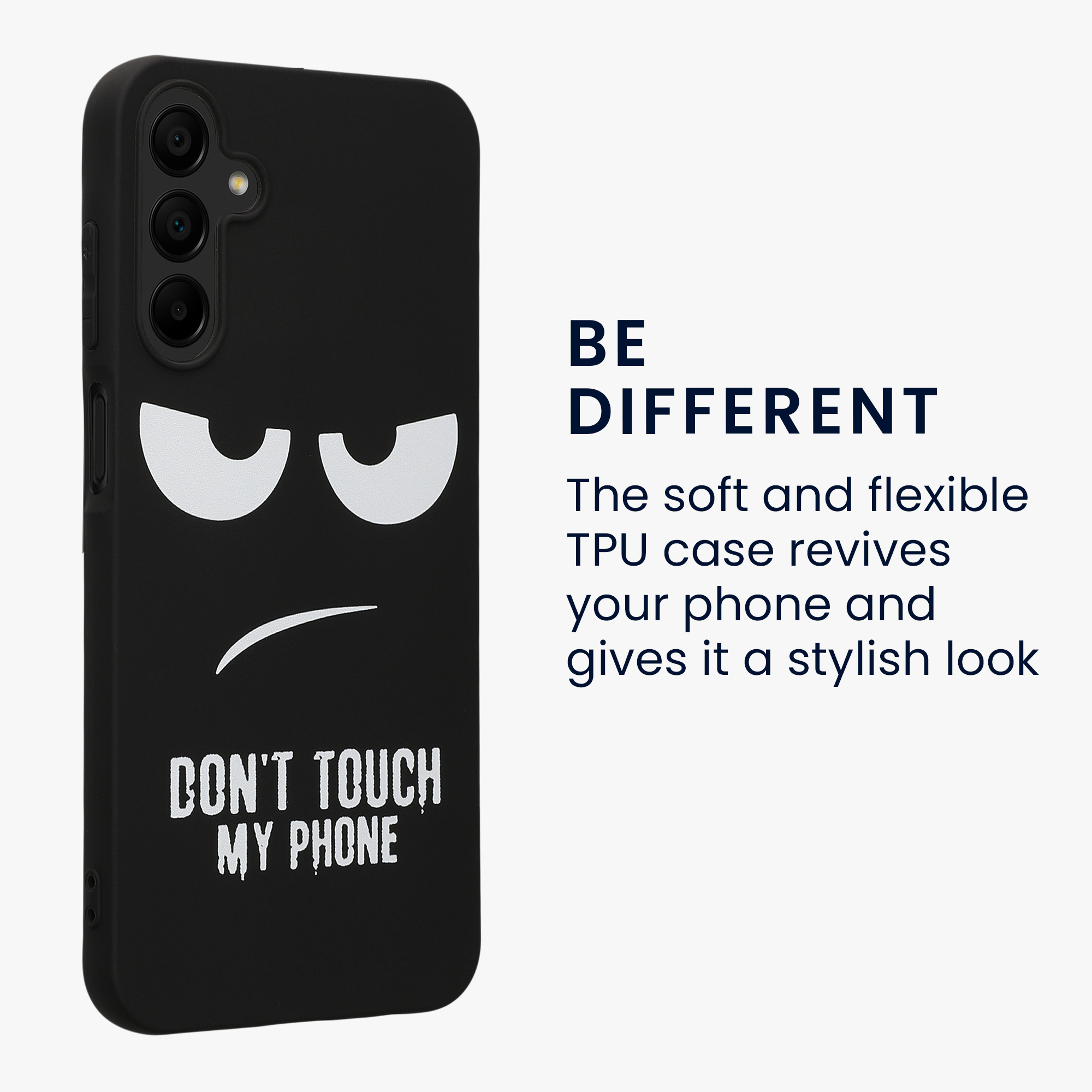 Kryt na mobil Samsung Galaxy A15 5G kwmobile motiv Don't Touch My Phone White / Black
