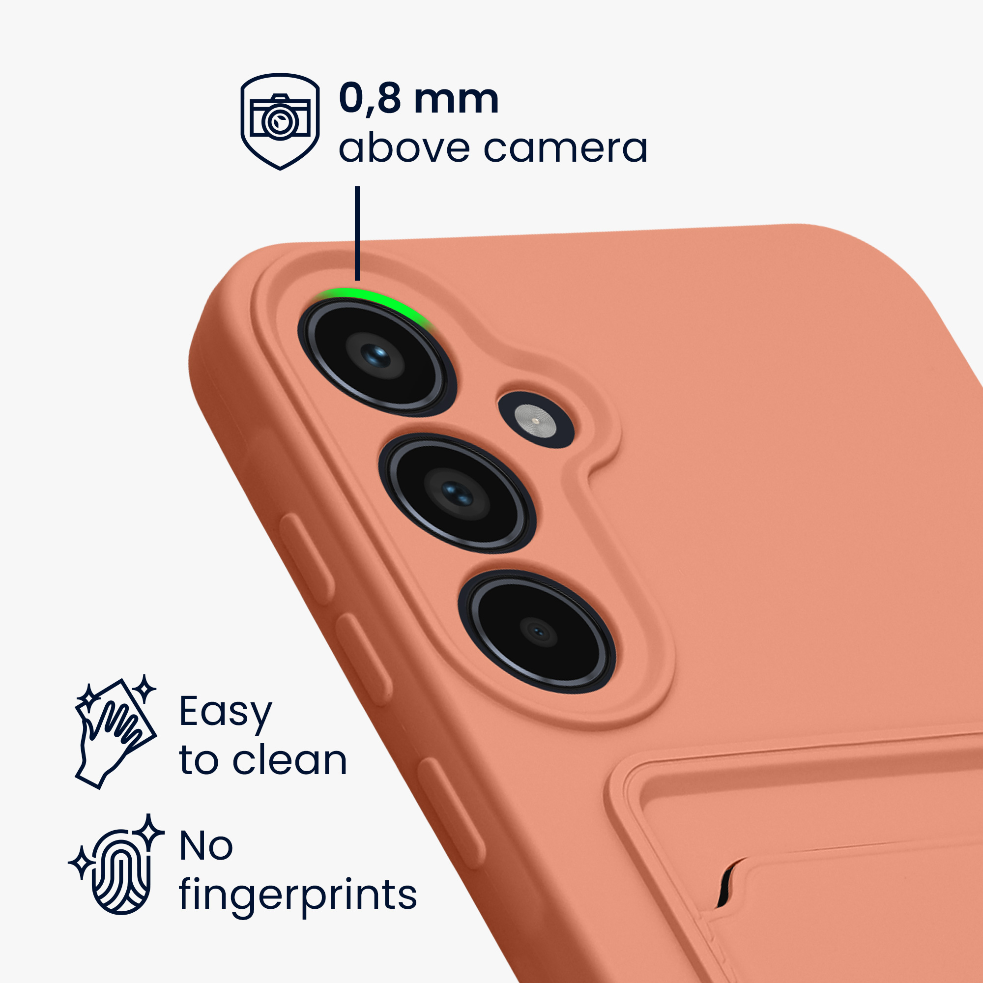 Kryt na mobil Samsung Galaxy A55 5G kwmobile TPU s přihrádkou na kartu Grepově růžová