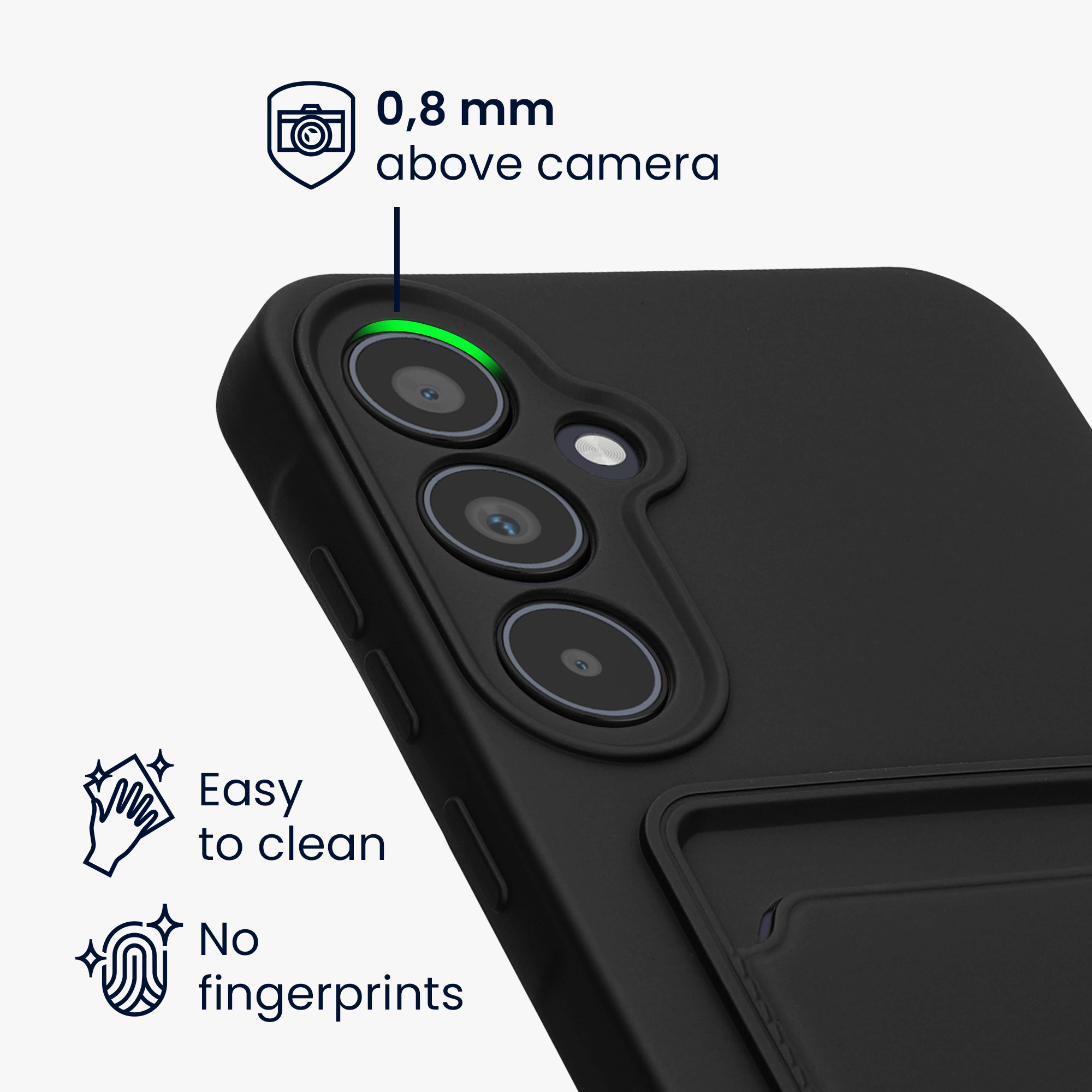 Pouzdro pro Samsung Galaxy A35 s přihrádkou na kartu kwmobile kapsa na kartu TPU - černá