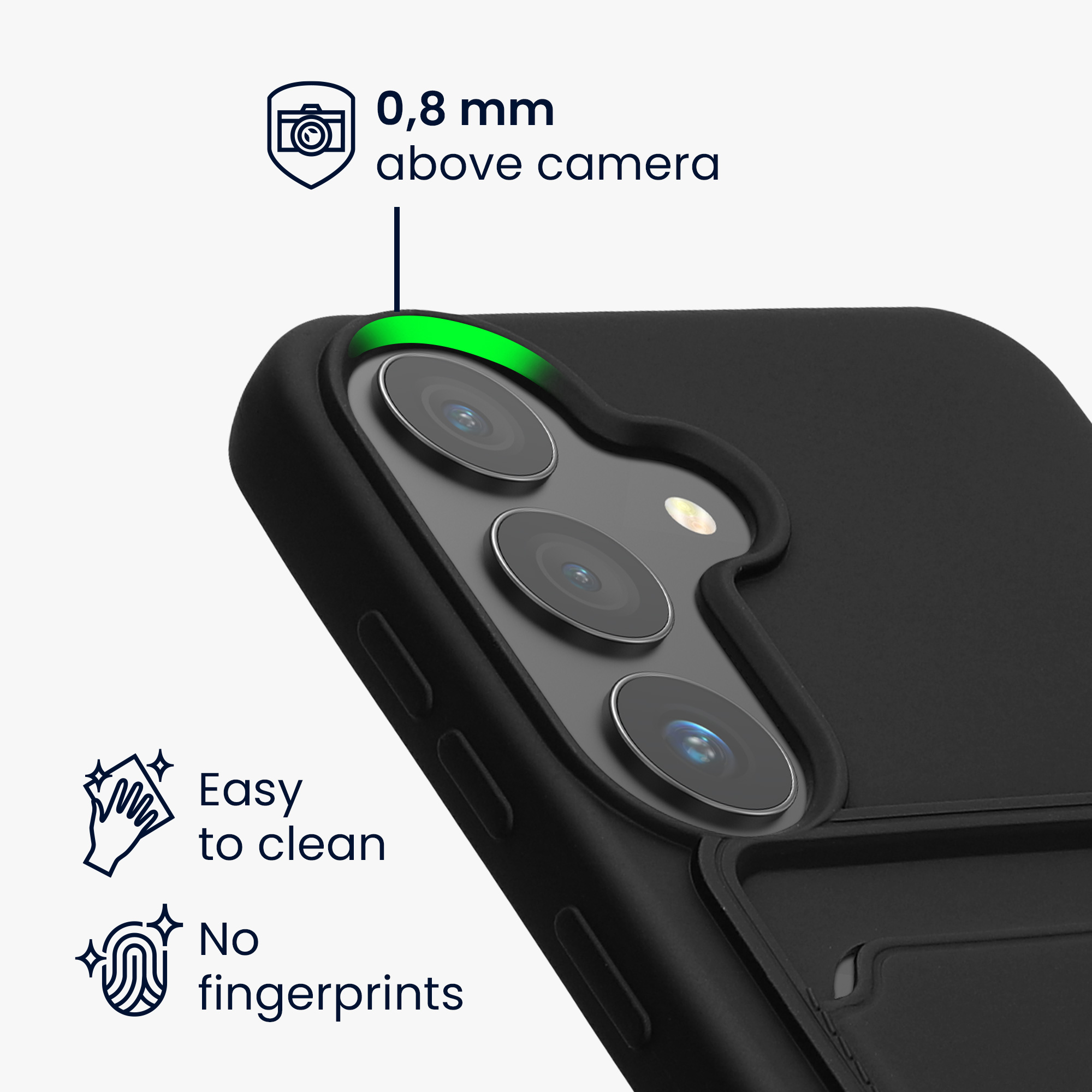 Kryt na mobil Galaxy S24 kwmobile s kartou černá