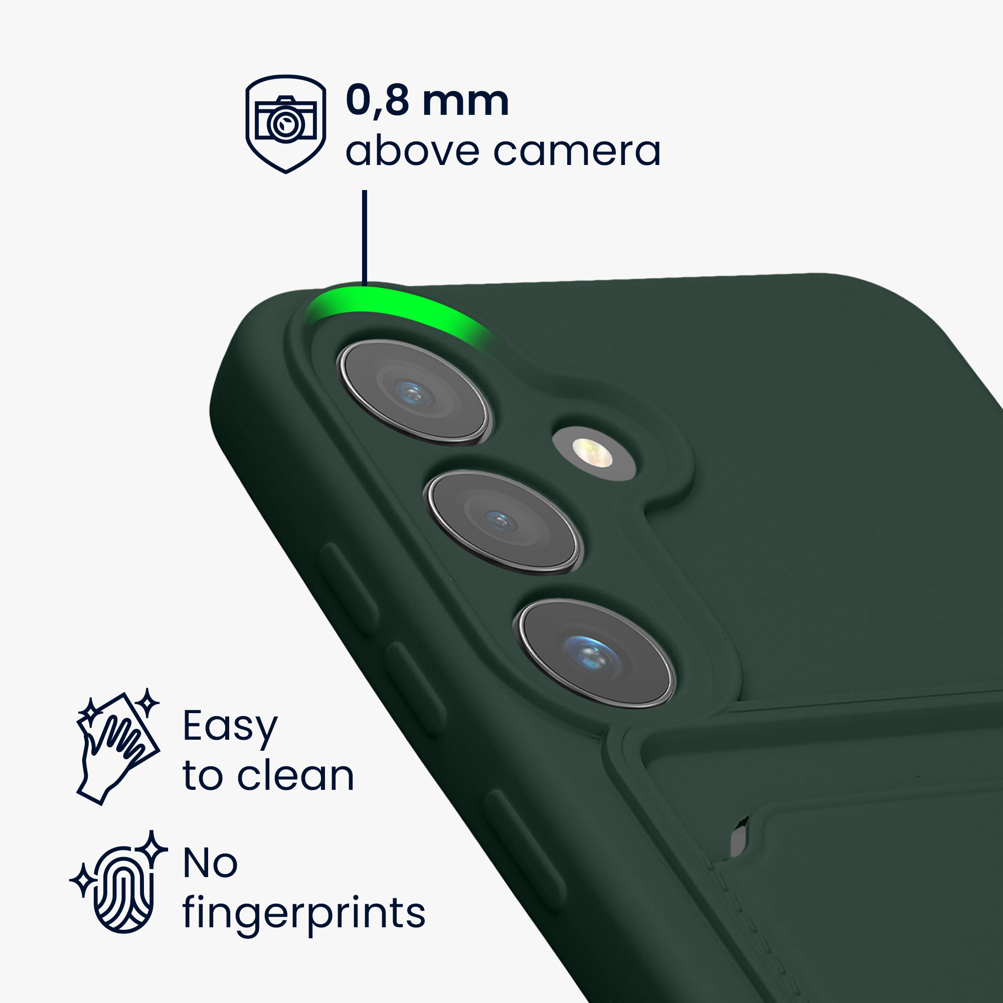 Kryt na mobil Galaxy S24 kwmobile s kartou tmavě zelená
