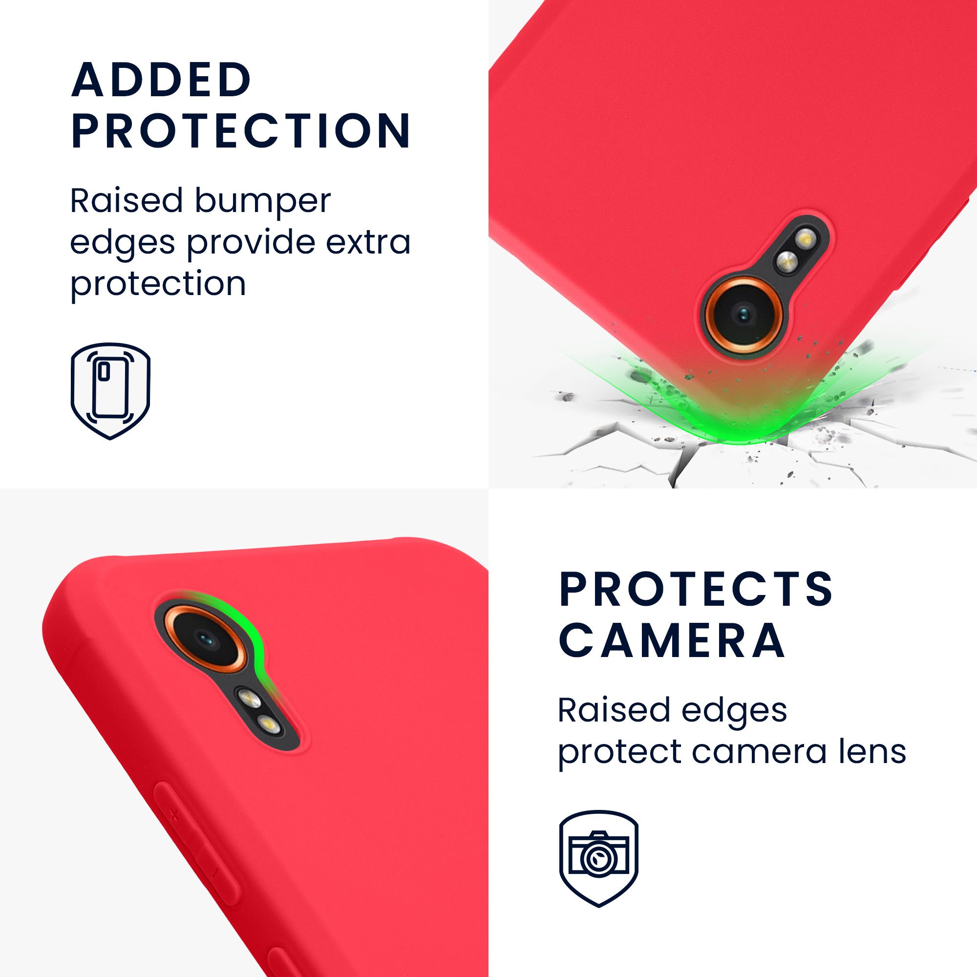 TPU kryt pro Samsung Galaxy XCover7, nárazuvzdorný, pro bezdrátové nabíjení kwmobile ‑ neonově růžová
