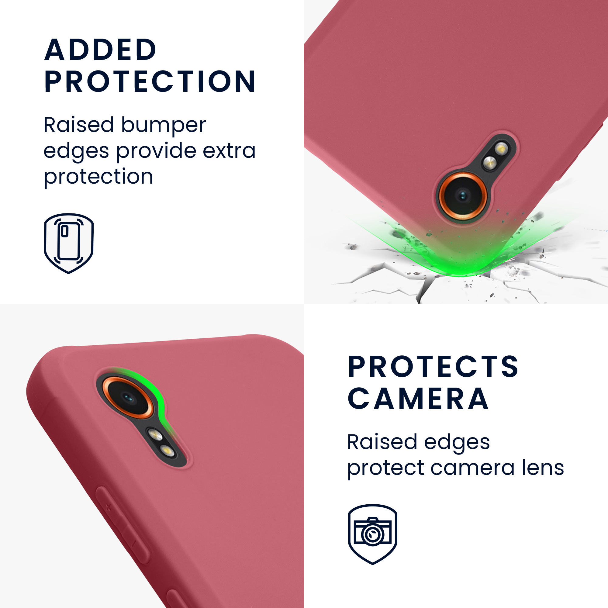 Kryt kwmobile pro Samsung Galaxy Xcover7 - tmavě růžová
