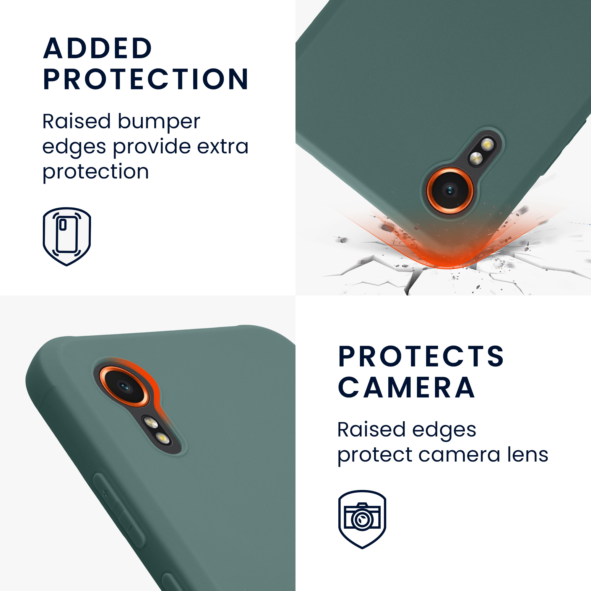 Kryt kwmobile pro Samsung Galaxy Xcover7 - modrozelená