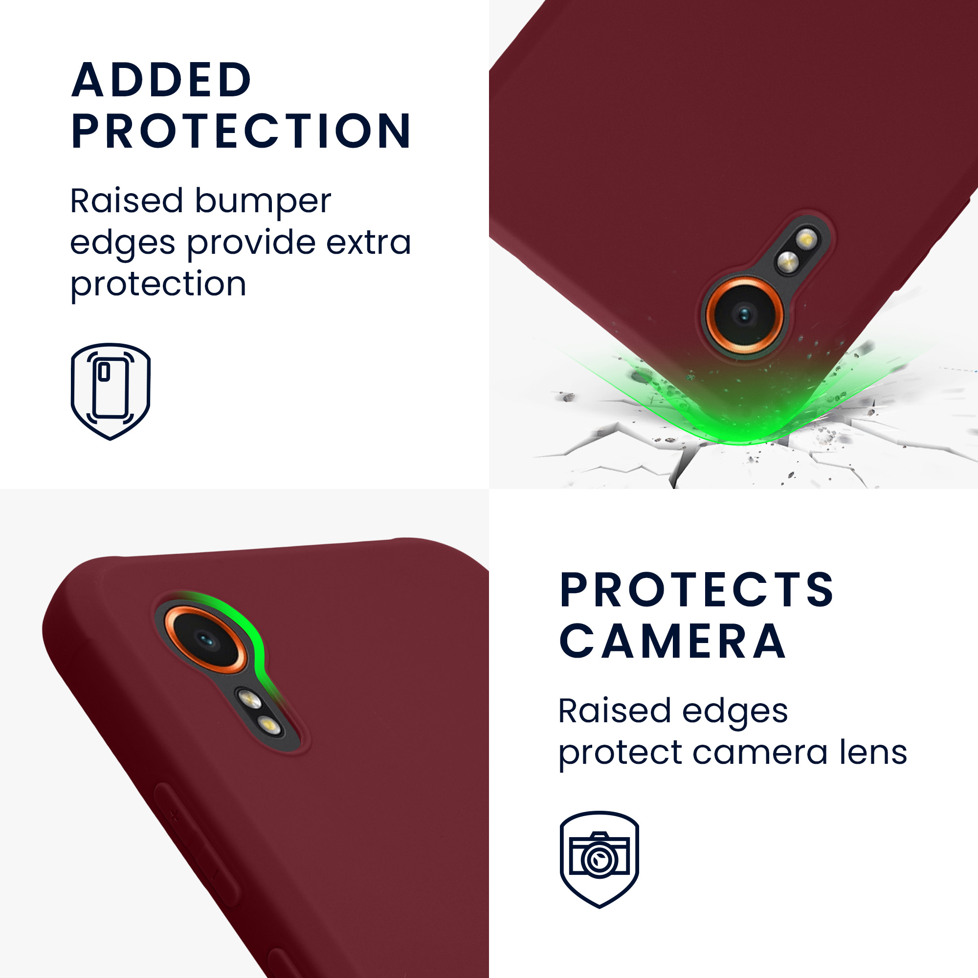 Kryt na mobil Samsung Galaxy Xcover7, nárazuvzdorný - kwmobile, vínově fialový