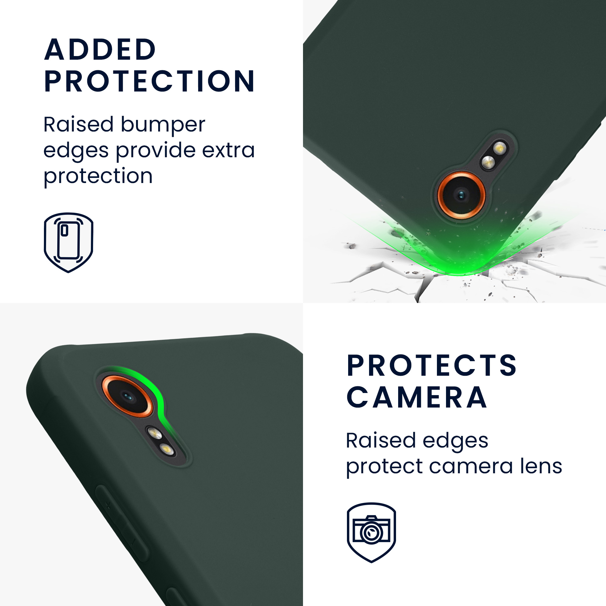 Pouzdro pro Samsung Galaxy Xcover7 kwmobile TPU - mechově zelená