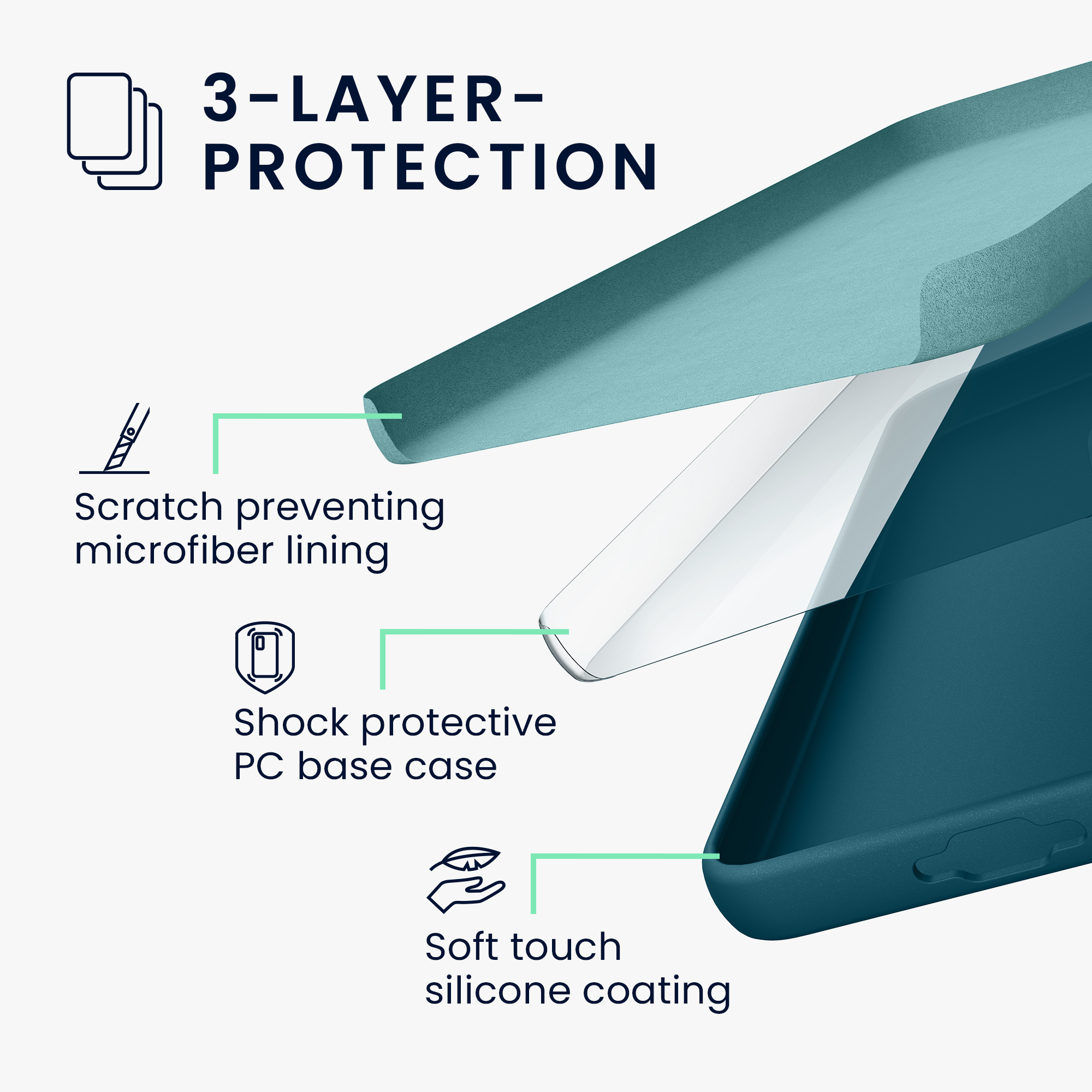 Kryt na mobil Samsung Galaxy S24 FE kwmobile matná petrolejová Teal Matte