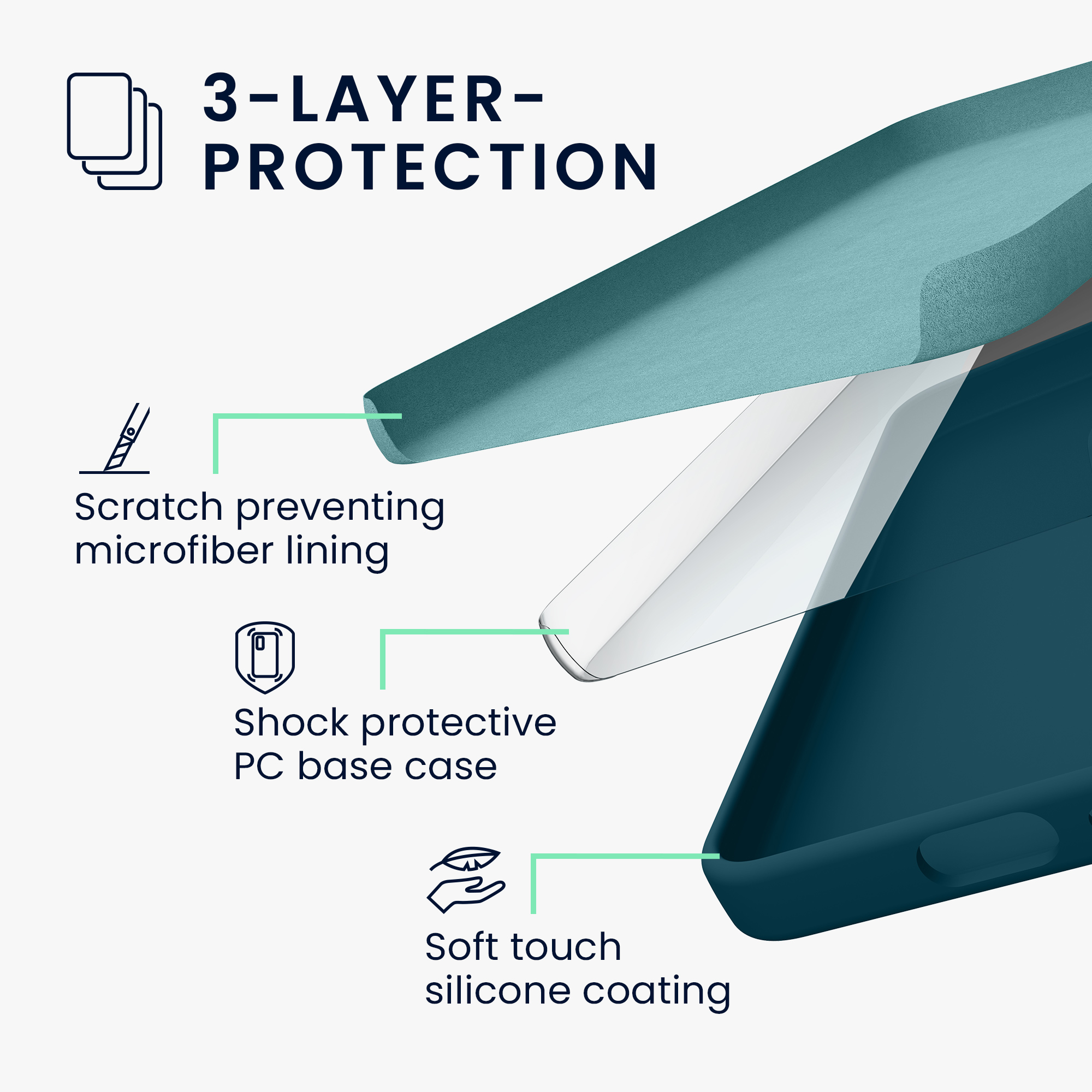 Kryt na mobil Samsung Galaxy S25 kwmobile matná petrolejová Teal Matte