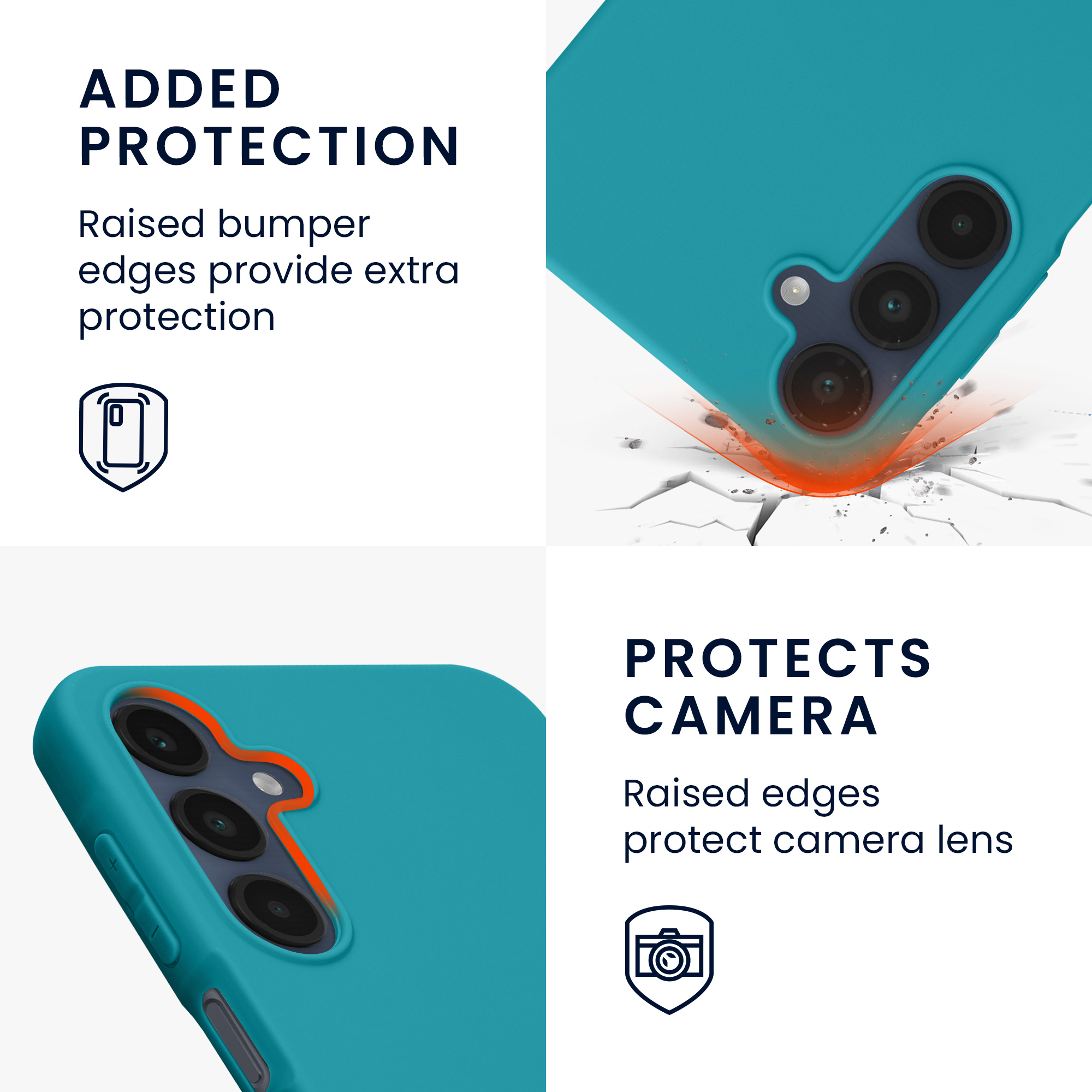 Pouzdro pro Samsung Galaxy A16 5G kwmobile TPU - matná petrolejová