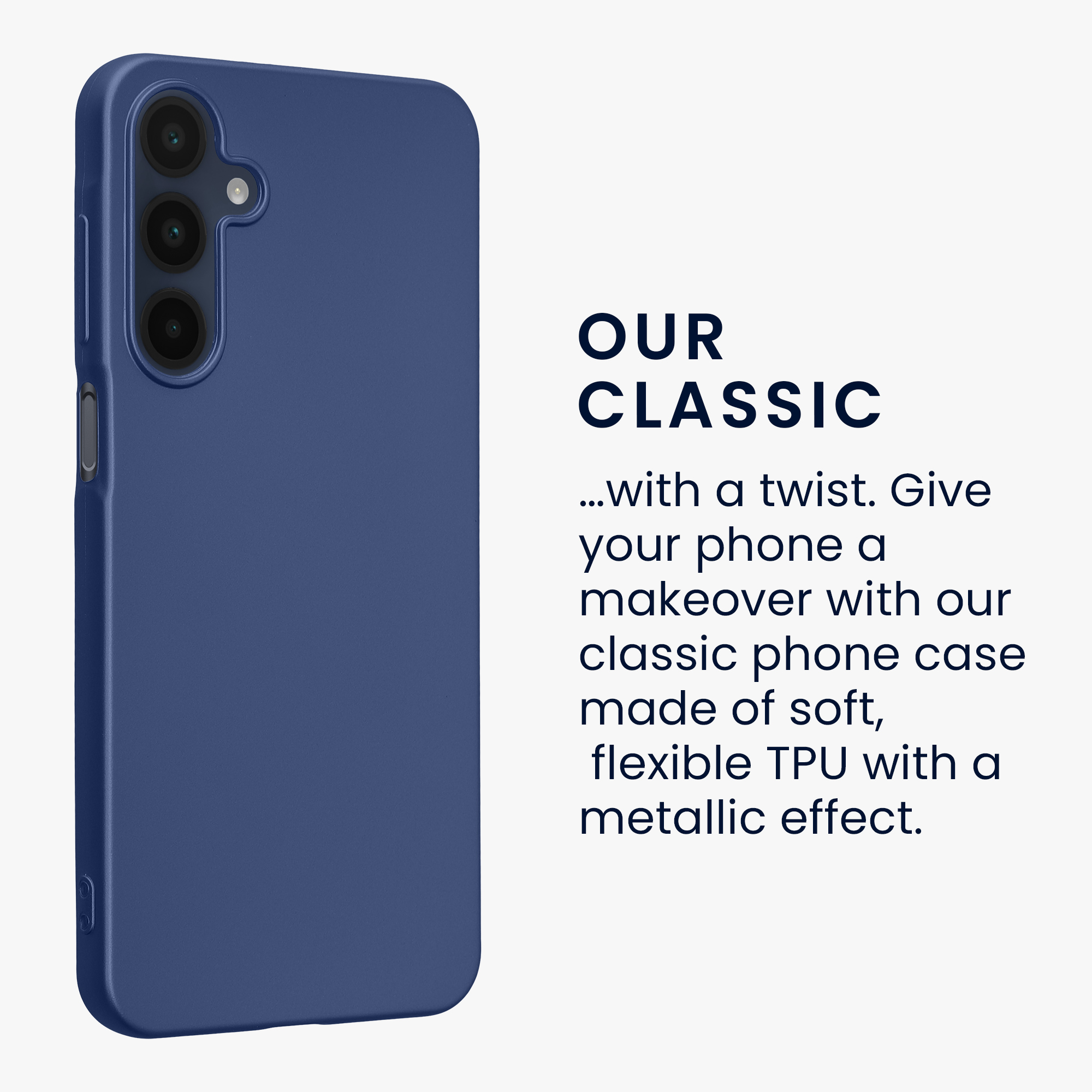 Kryt na mobil Samsung Galaxy A16 5G kwmobile TPU metalický Metalická modrá