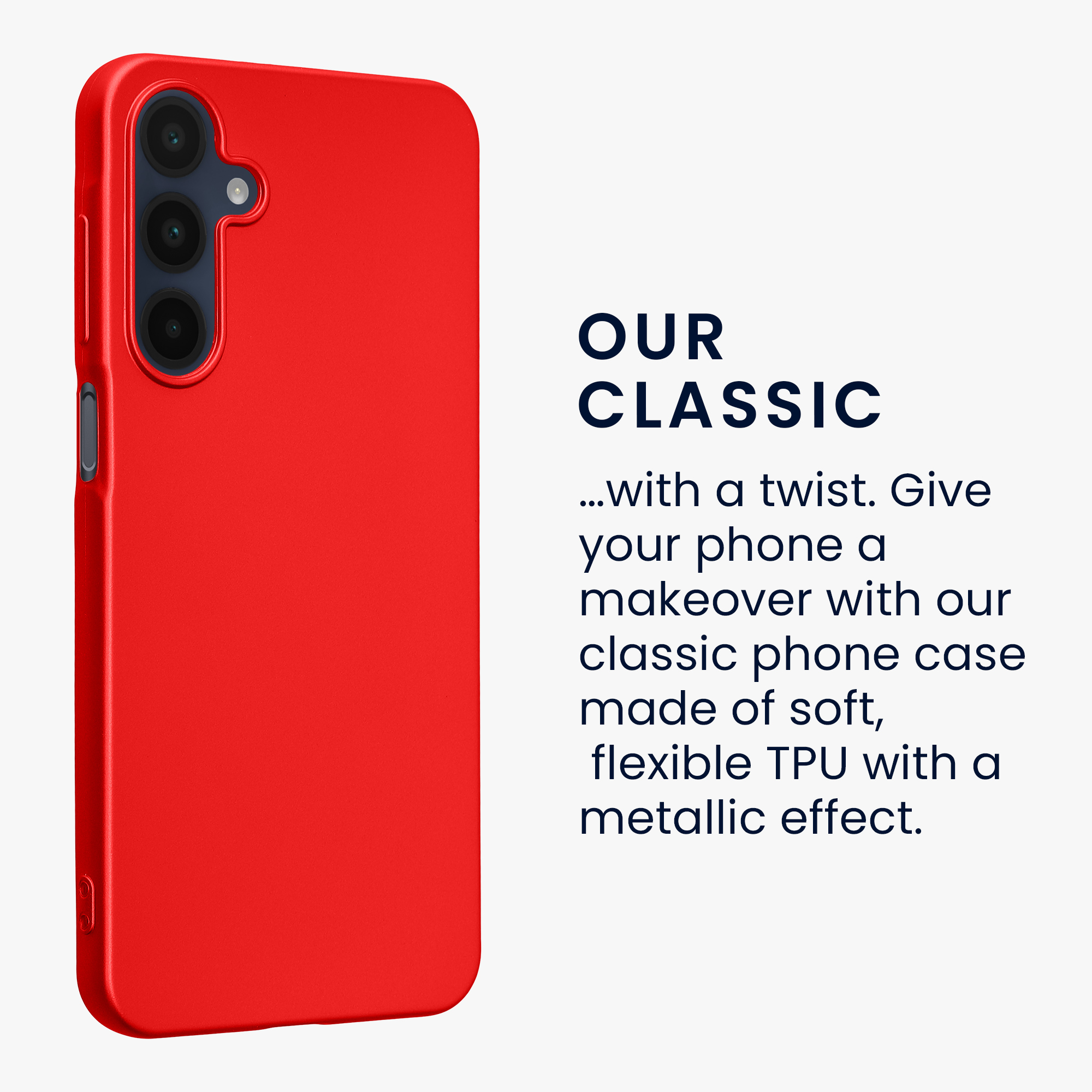 Kryt na mobil Samsung Galaxy A16 5G kwmobile TPU metalický Metalická tmavě červená