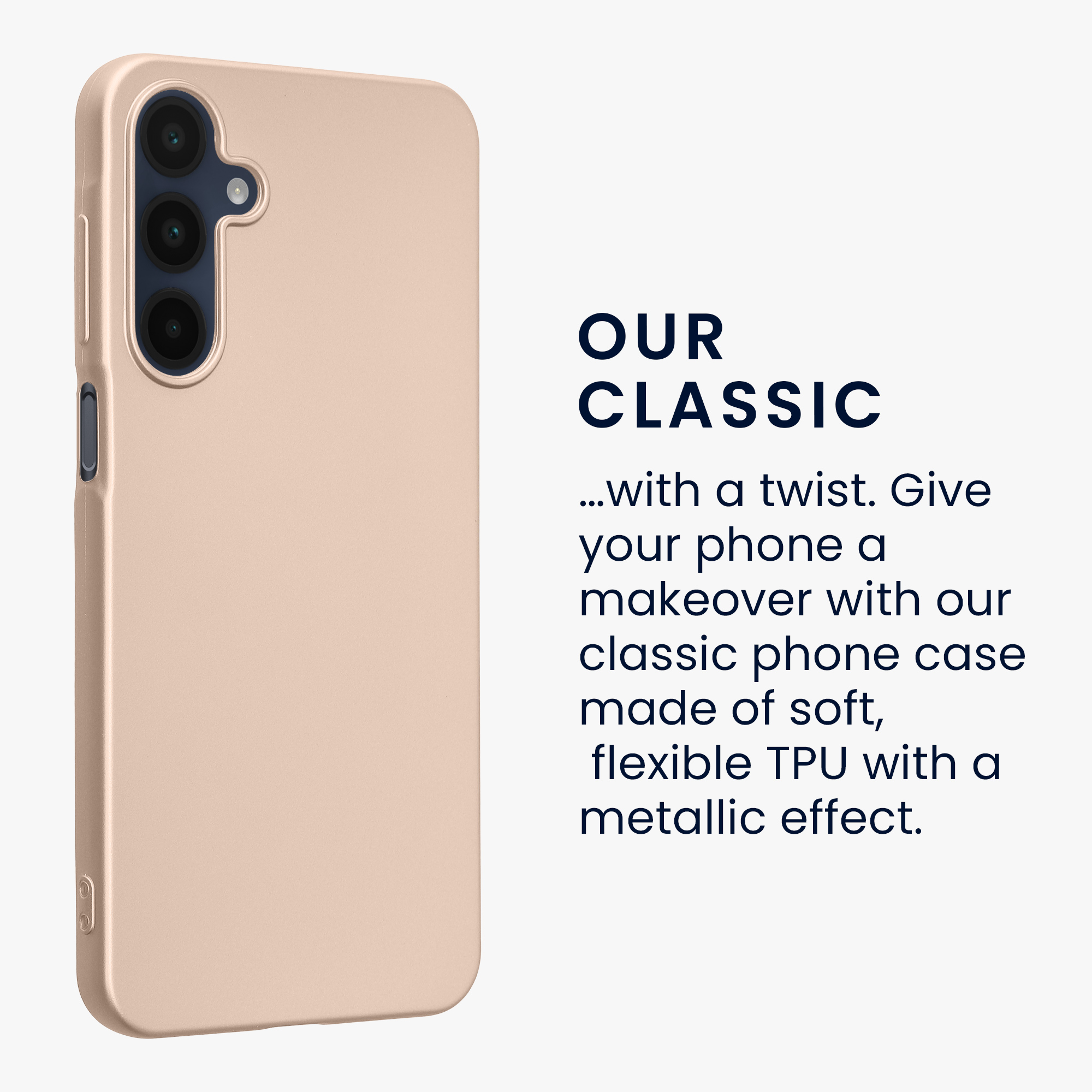Kryt na mobil Samsung Galaxy A16 5G kwmobile TPU metalický Metalická zlatá
