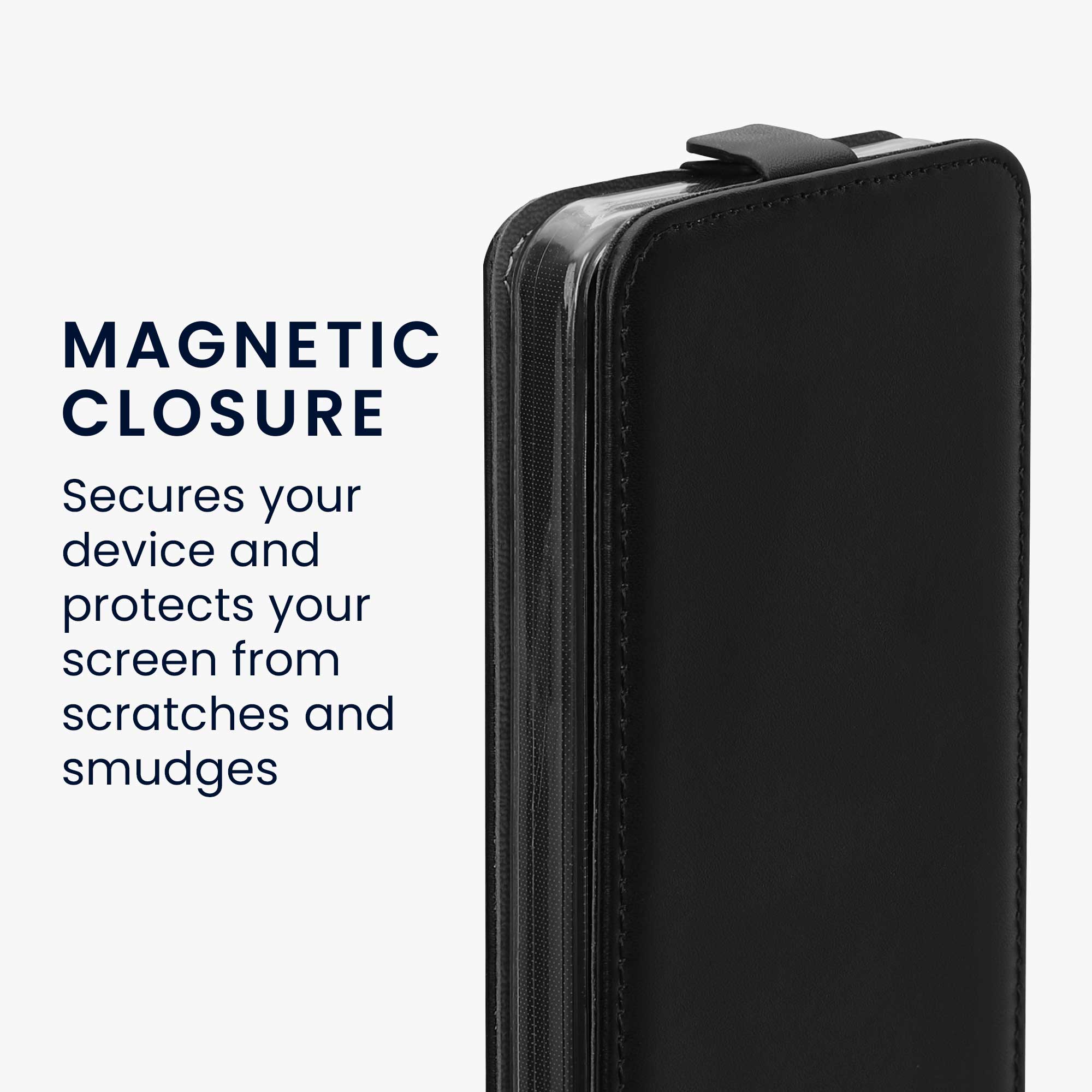 Flip pouzdro Samsung Galaxy A16 5G kwmobile PU kůže vertikální s magnetem Černá