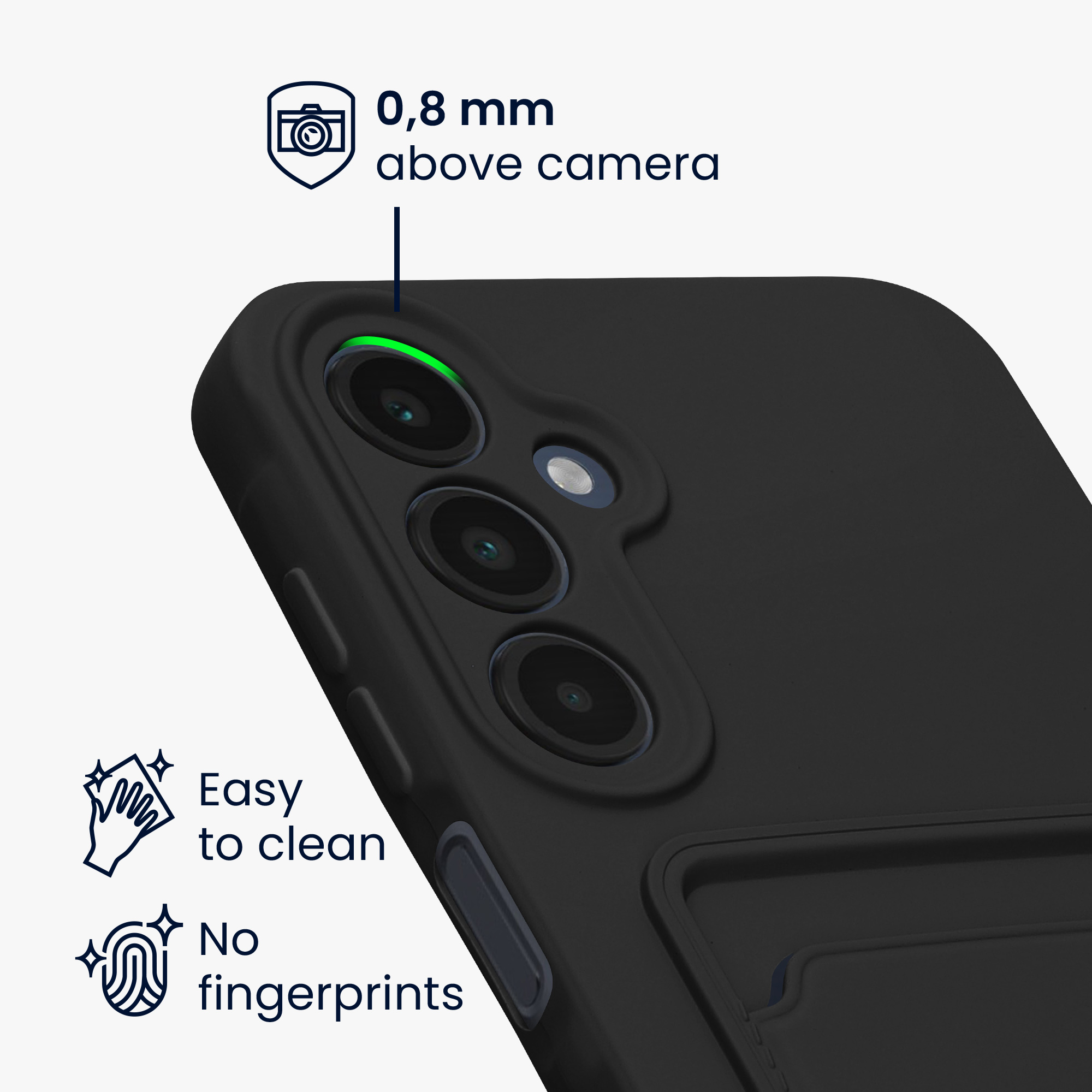Kryt na mobil Samsung Galaxy A16 5G kwmobile TPU s přihrádkou na kartu Černá