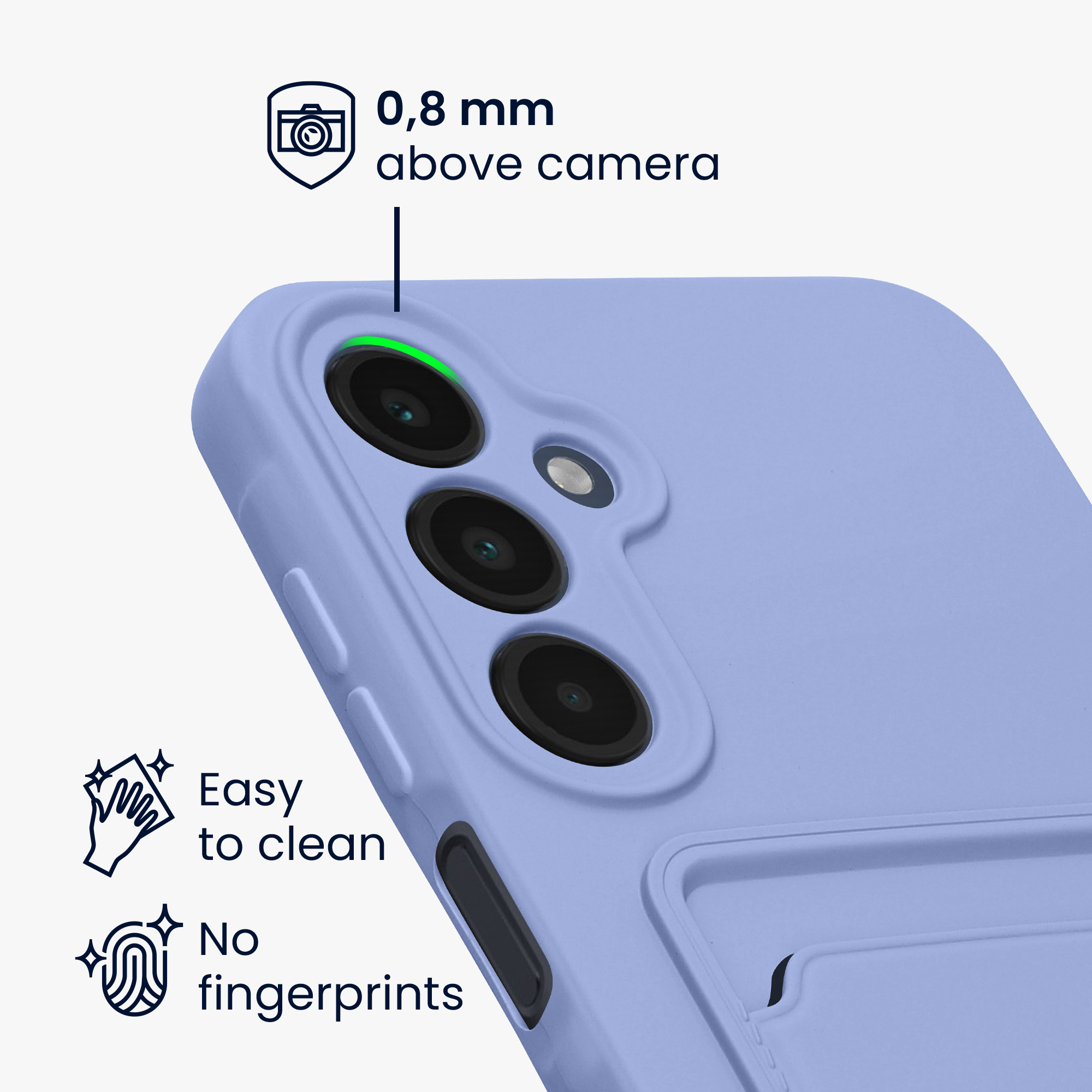 Kryt na mobil Samsung Galaxy A16 5G kwmobile TPU s přihrádkou na kartu Levandulová