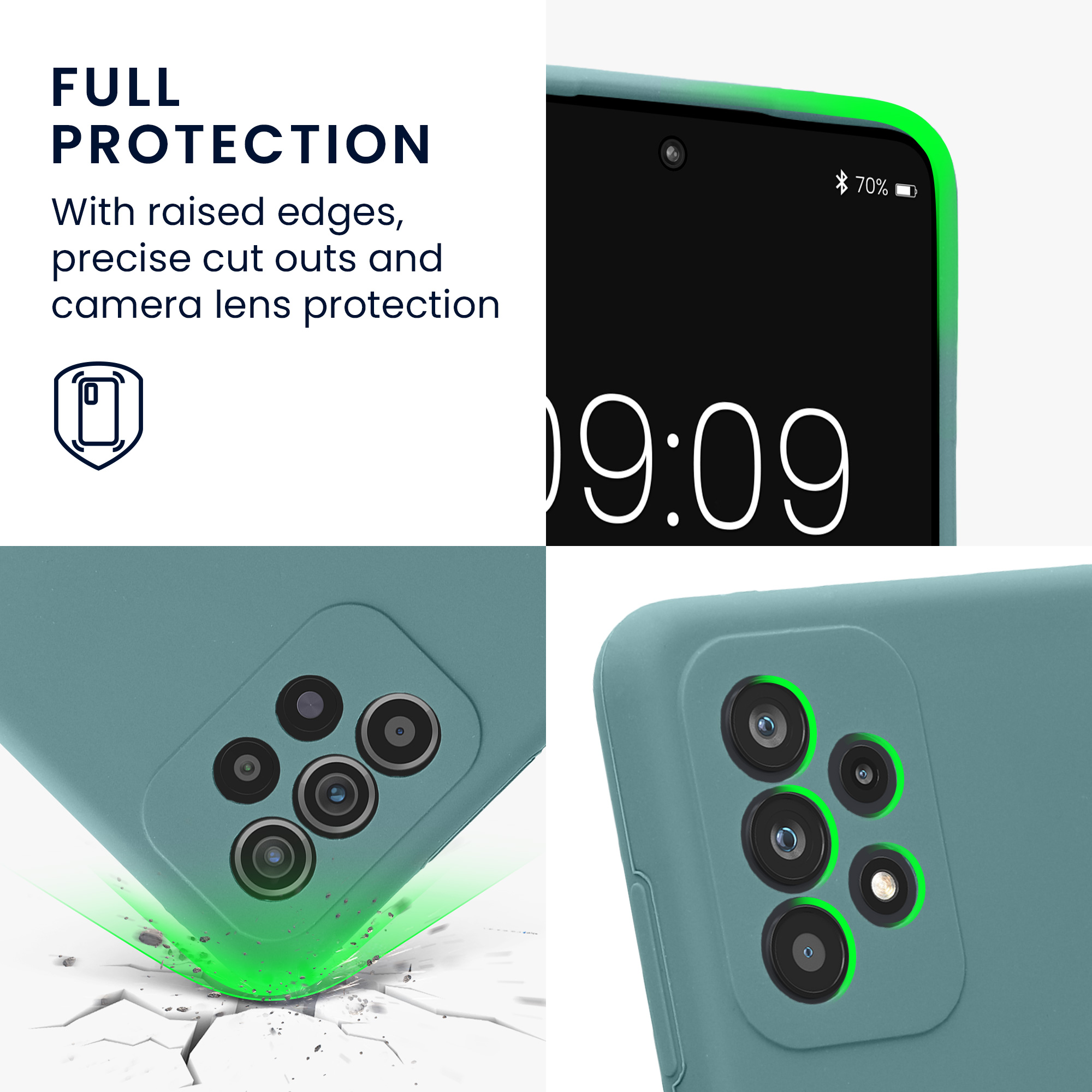 Kryt na mobil Samsung Galaxy A52 / A52 5G / A52s 5G kwmobile slim matný TPU Arktická noc