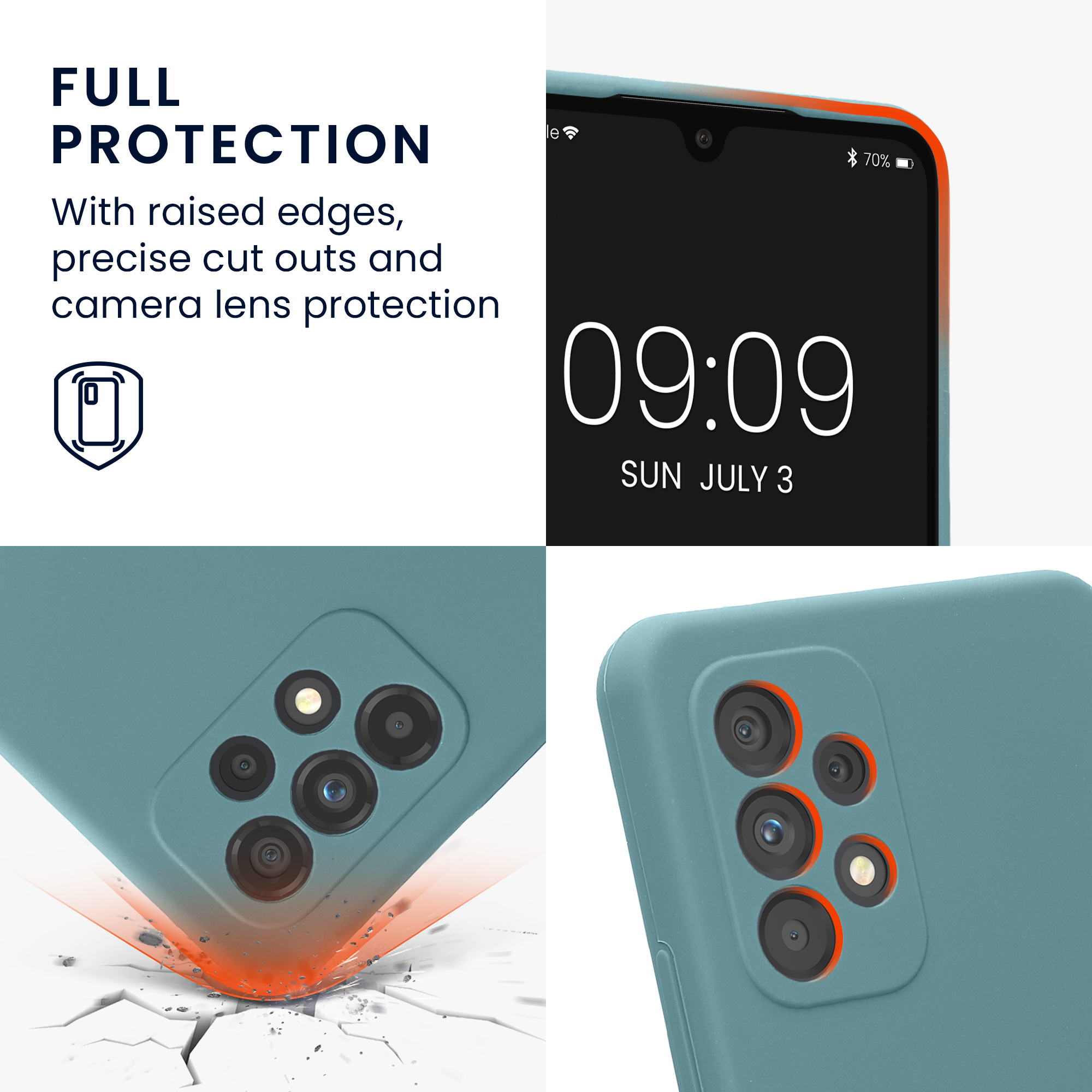 Kryt na mobil Samsung Galaxy A53 5G kwmobile slim matný TPU Arktická noc