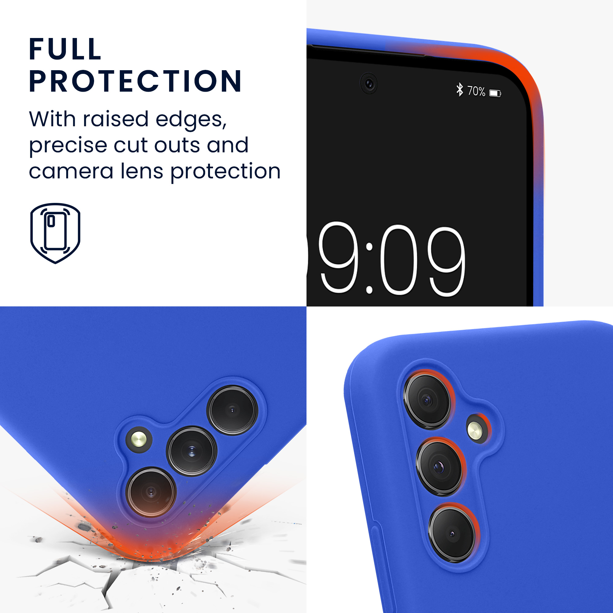 Kryt na mobil Samsung Galaxy A54 5G kwmobile slim matný TPU Baltická modrá