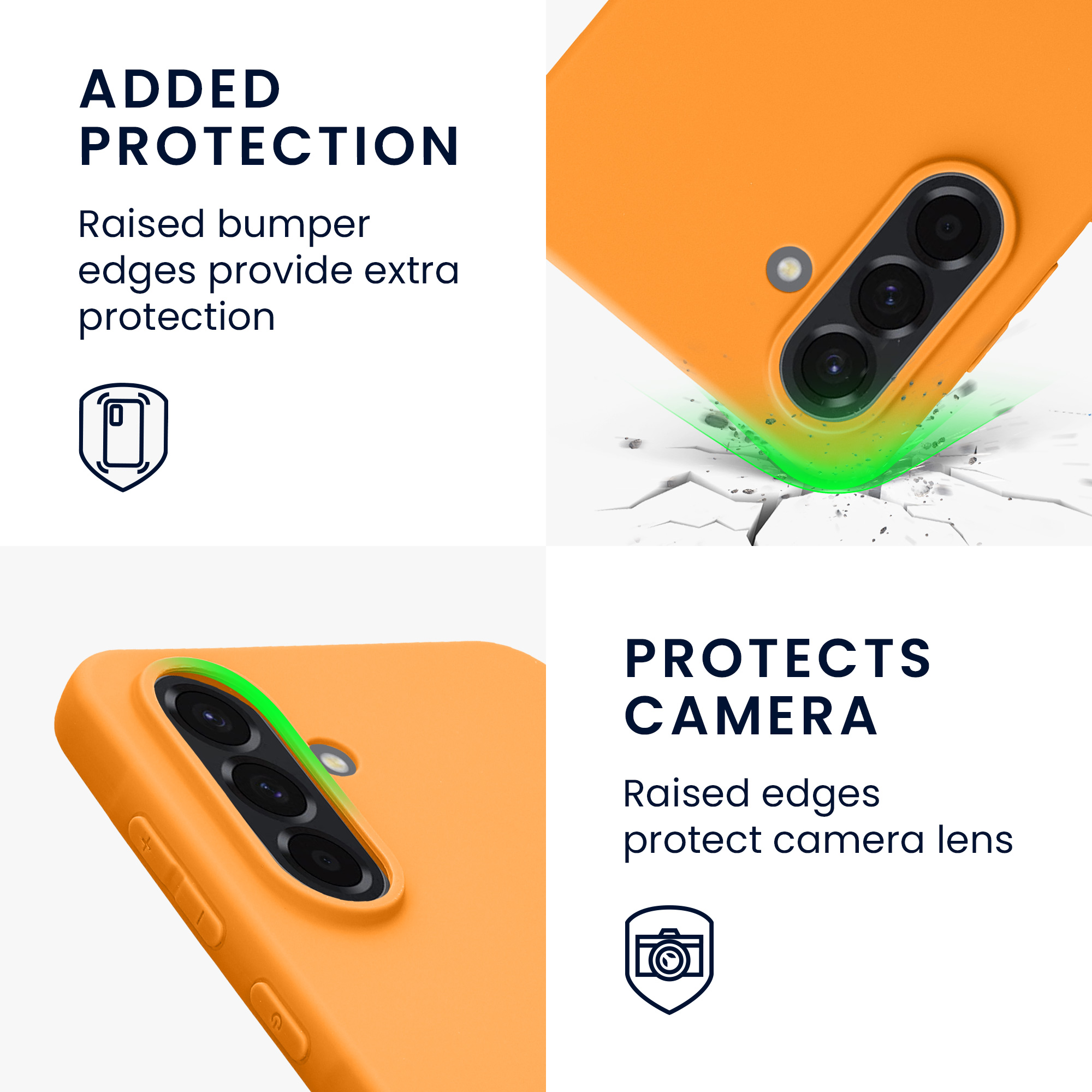 Kryt na mobil Samsung Galaxy A56 5G kwmobile TPU Ovocná oranžová